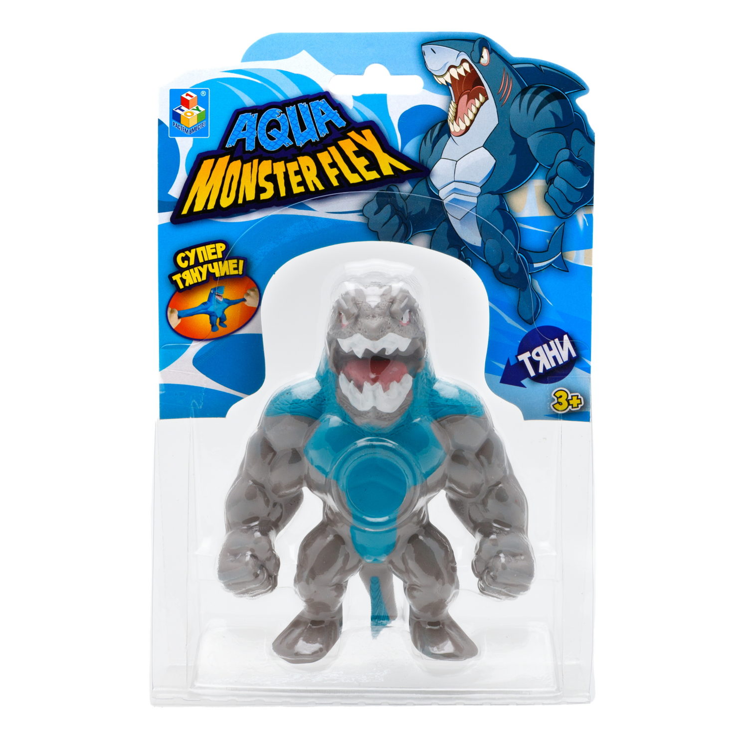 1Toy Игрушка для мальчика, тянучка монстр MONSTER FLEX AQUA, антистресс, 14 видов в ассортименте