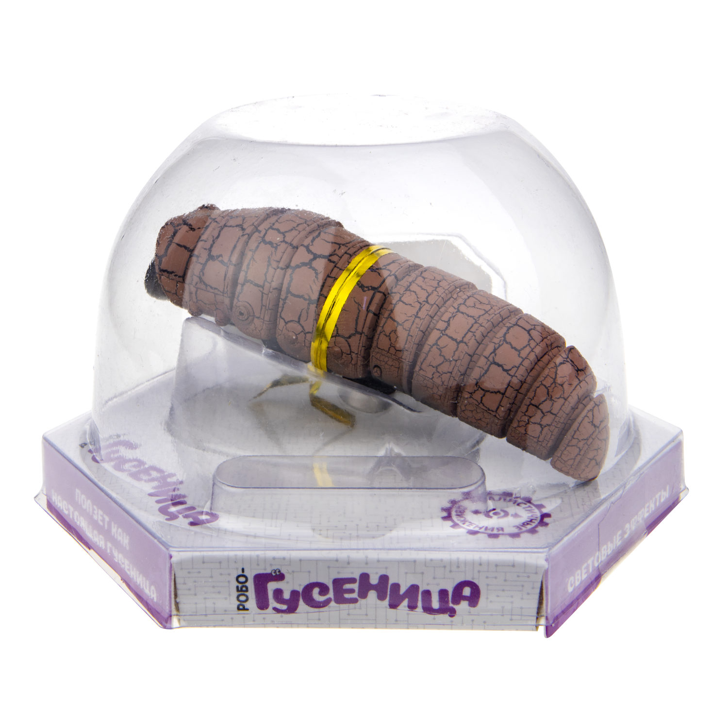 1TOY Игрушка Робо-Гусеница (коричневая) 
(3хAG13 входят в компл),, упаковка 13,5*12*9