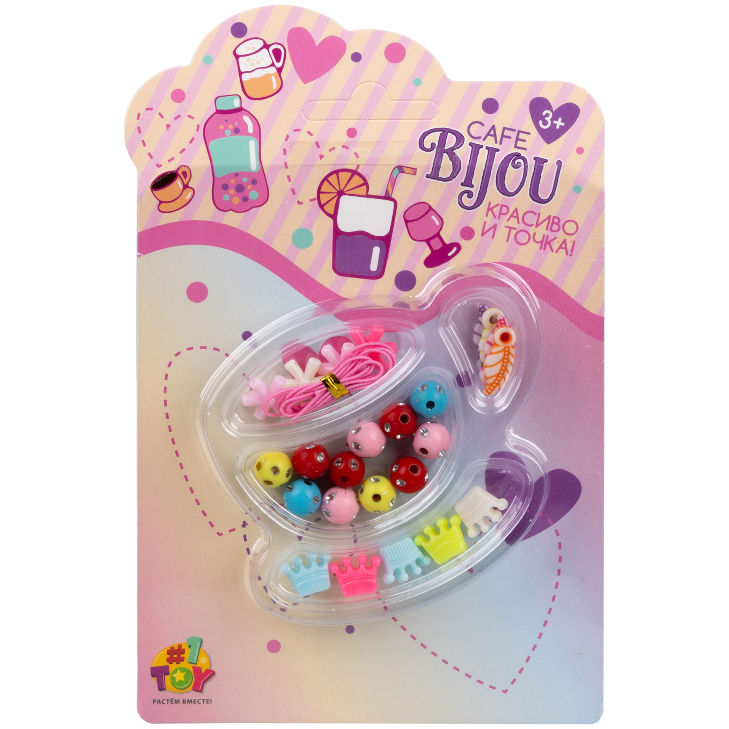 1TOY наб.бусин. напитки 5 видов в асс., блистер 12*19см, 20 шт.в дб.