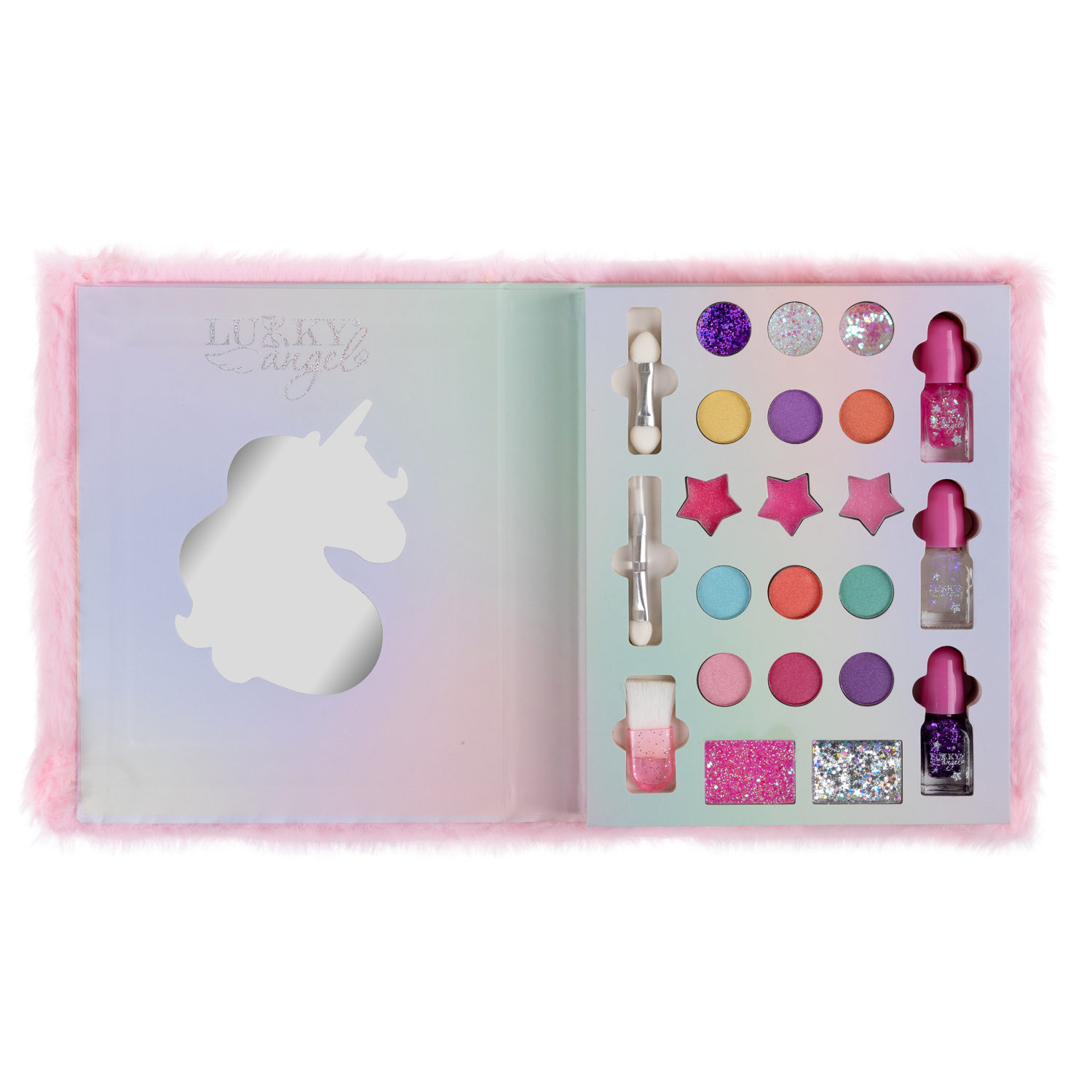 Набор детской декоративной косметики Lukky Angel Бьюти Кьюти для макияжа век, губ, лица, маникюра и педикюра