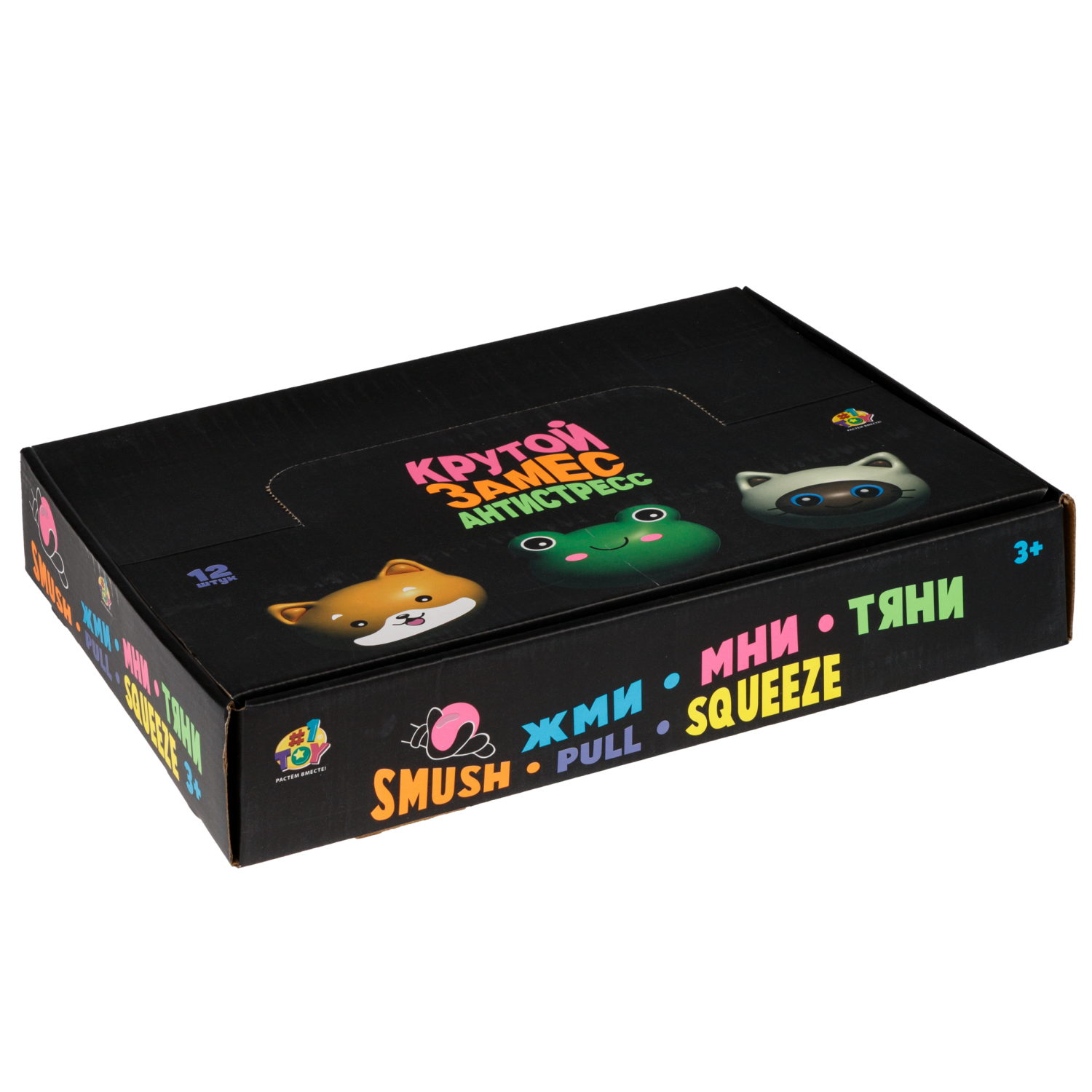 Антистресс-игрушка 1TOY Крутой замес Звери, в ассортименте корги, лягушка, кот, 7,5х7х5 см