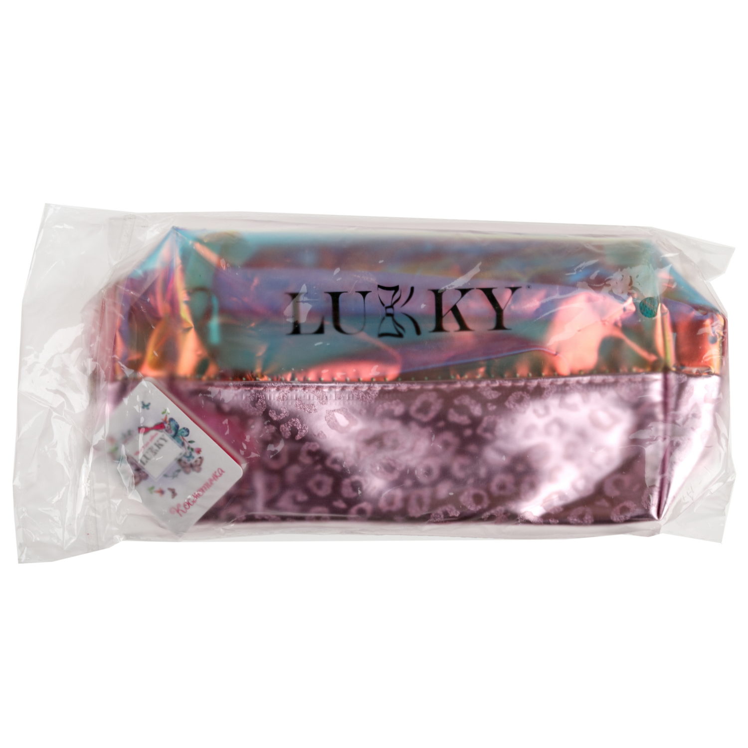 Косметичка блестящая,с леопардовым принтом Lukky Shiny Leo, 18*10*7 см