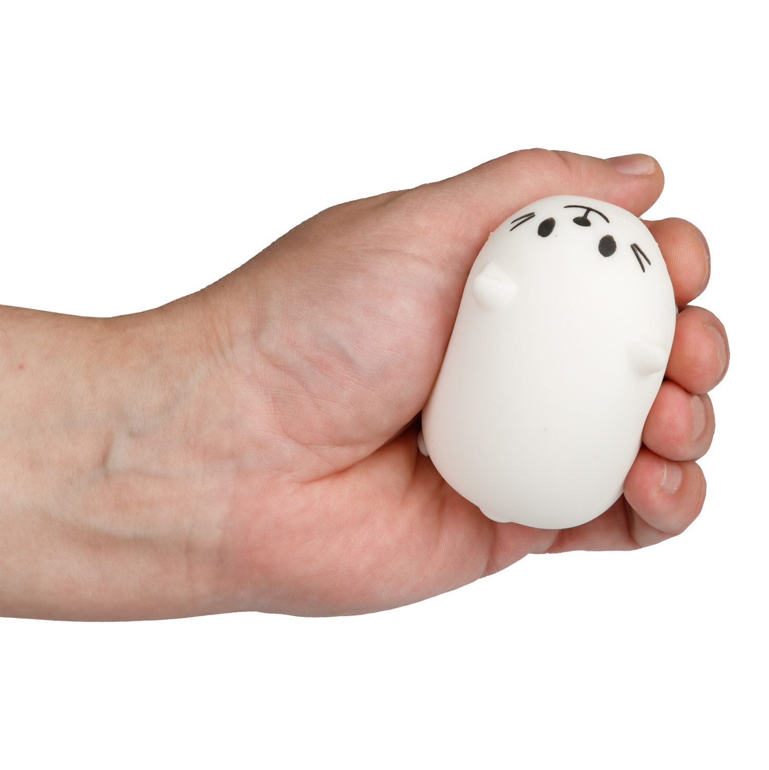 Антистресс-игрушка для рук 1TOY Крутой замес Котик, жмякалка, мялка, тянучка, 7 см