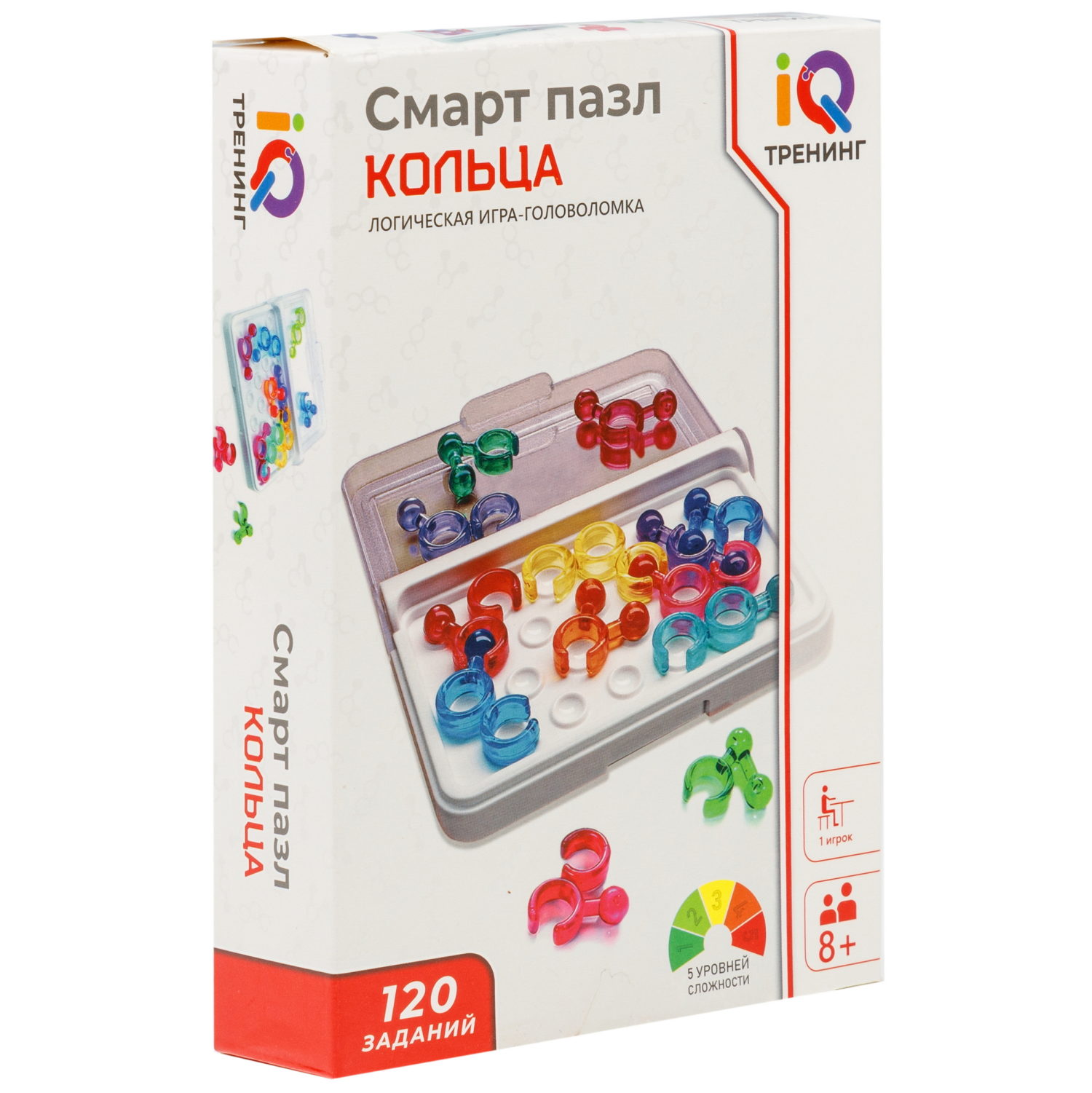 Настольная логическая игра 1TOY IQ ТРЕНИНГ «Смарт пазл Кольца»