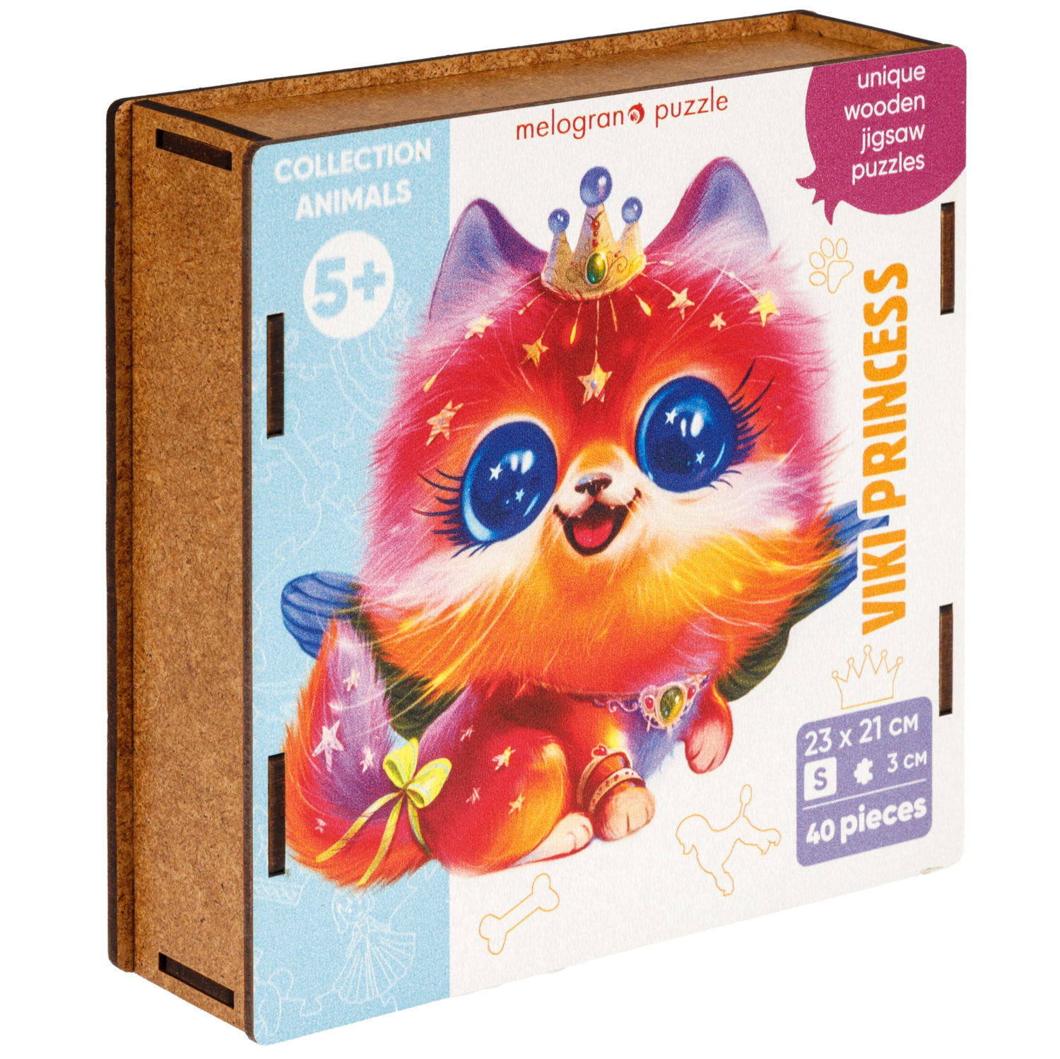 Деревянные пазлы Collection Animals Принцесса Викки, 40 деталей