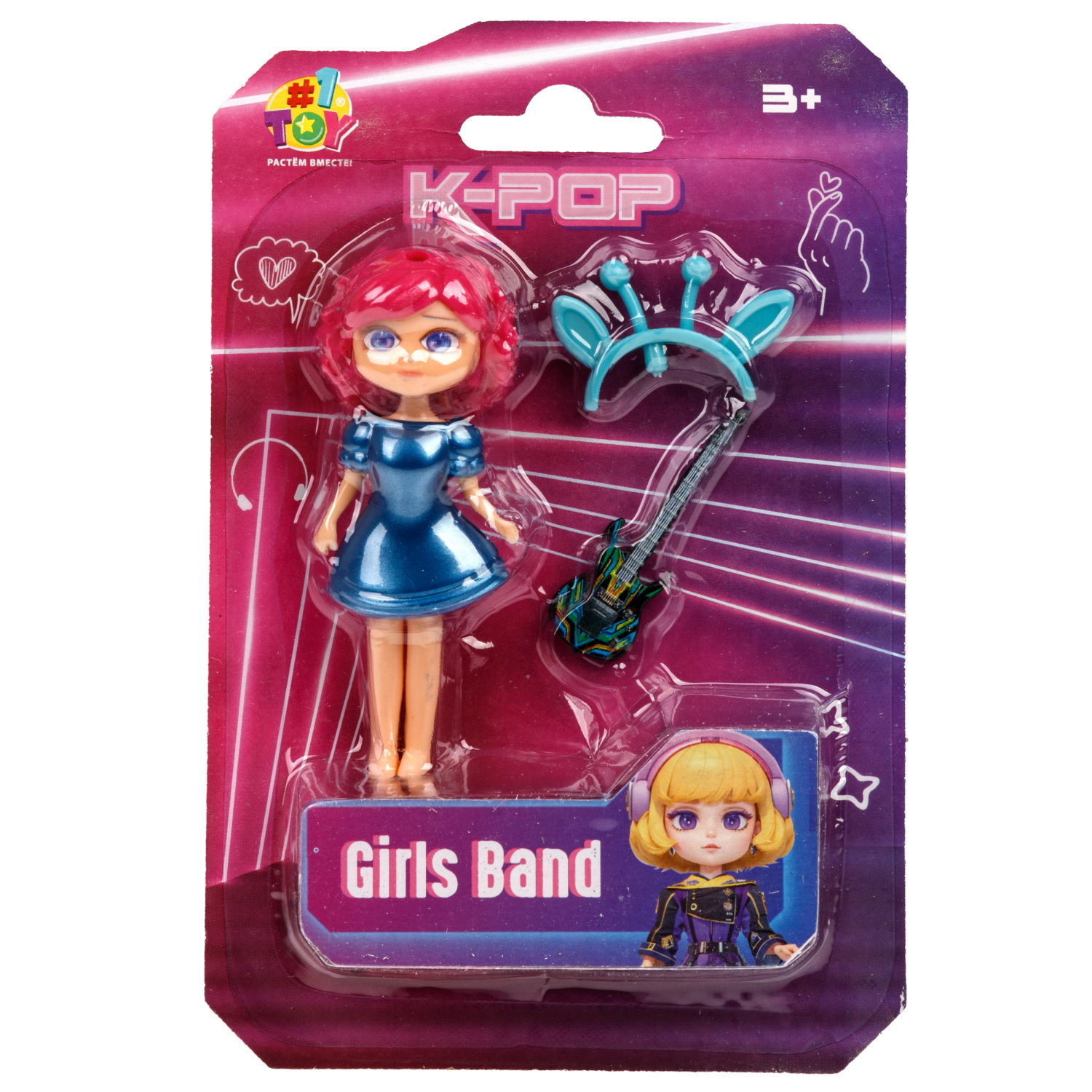 Кукла 1TOY K-POP Girls band с музыкальными инструментами, 30 видов в ассортименте