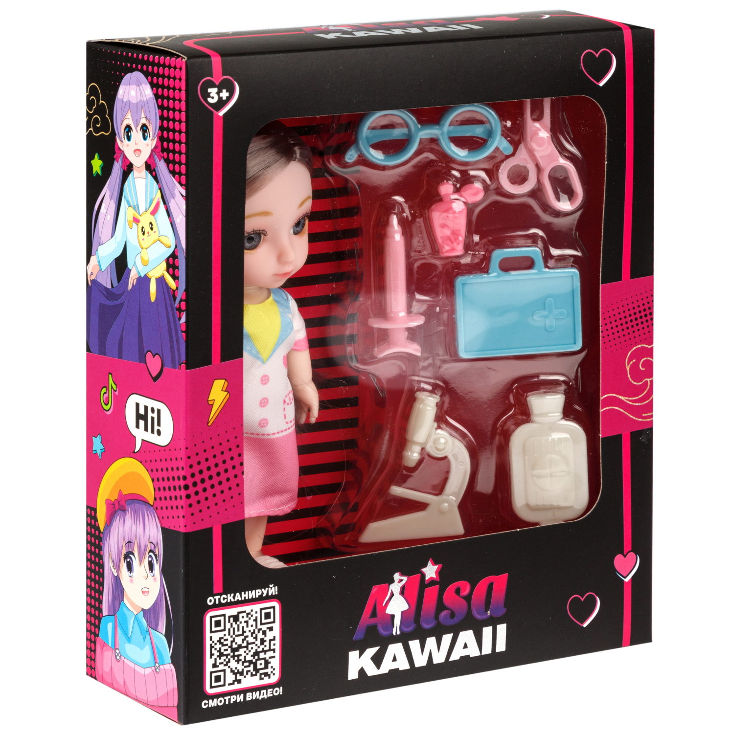 Alisa Kawaii mini набор "Доктор", кукла 15,2 см