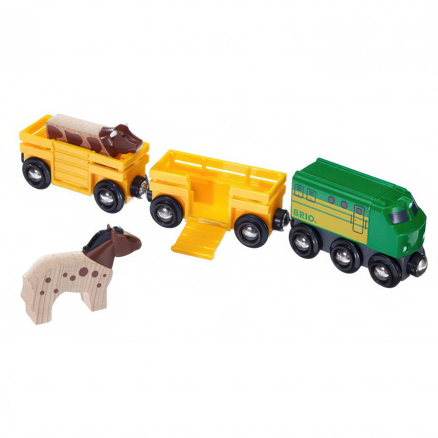 Поезд с животными BRIO на магнитах, для деревянной железной дороги 