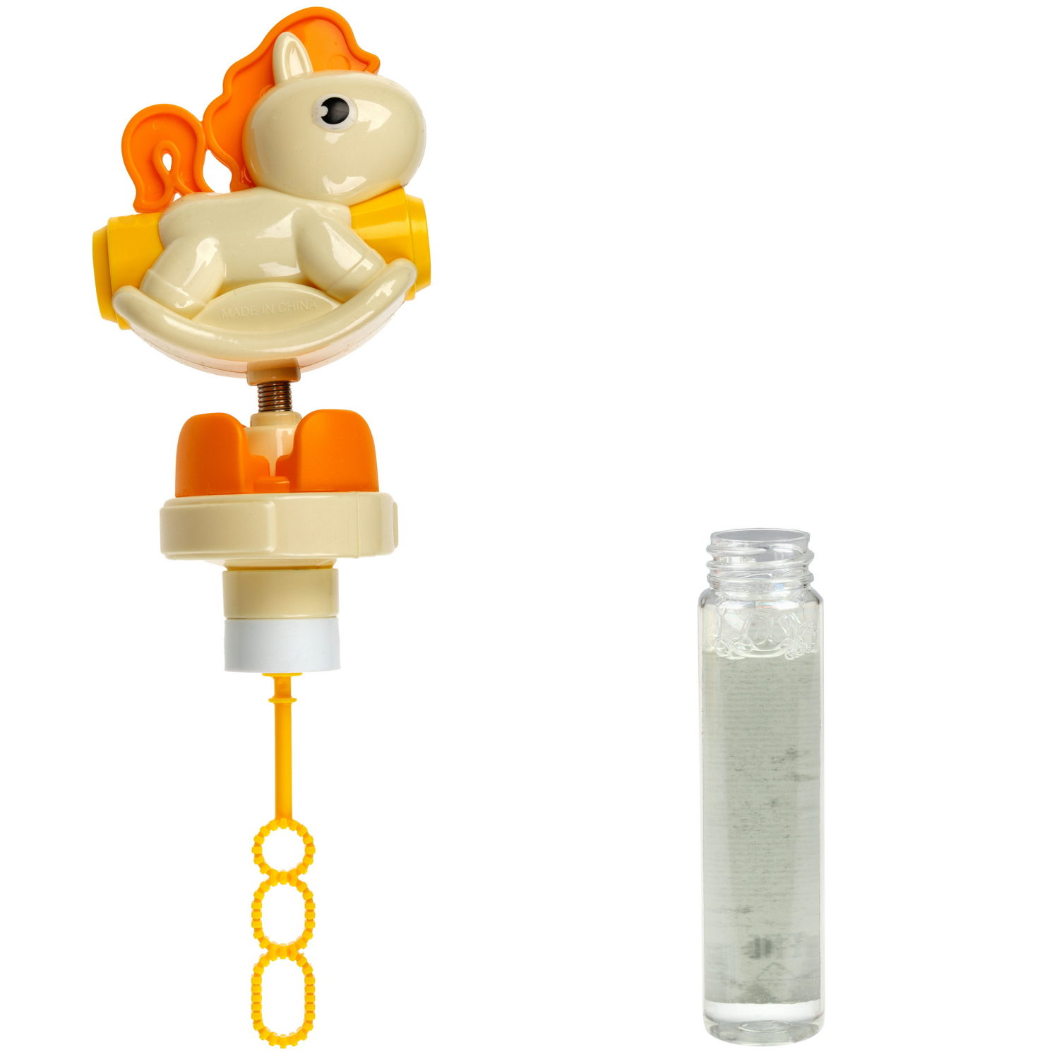Мыльные пузыри с игрушкой-качалкой 1TOY Мы-шарики! Пони, 40 мл, 3 цвета в ассортименте