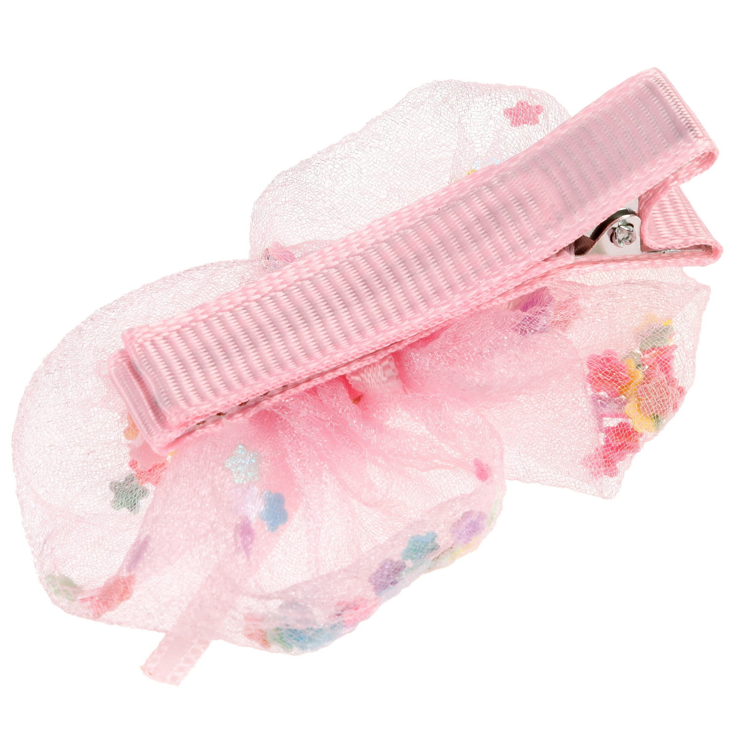 Заколки для волос Lukky Fashion Бантики с блестящей насыпкой, детские, для девочки, зажимы, 4 цвета в ассортименте, набор 2 шт.