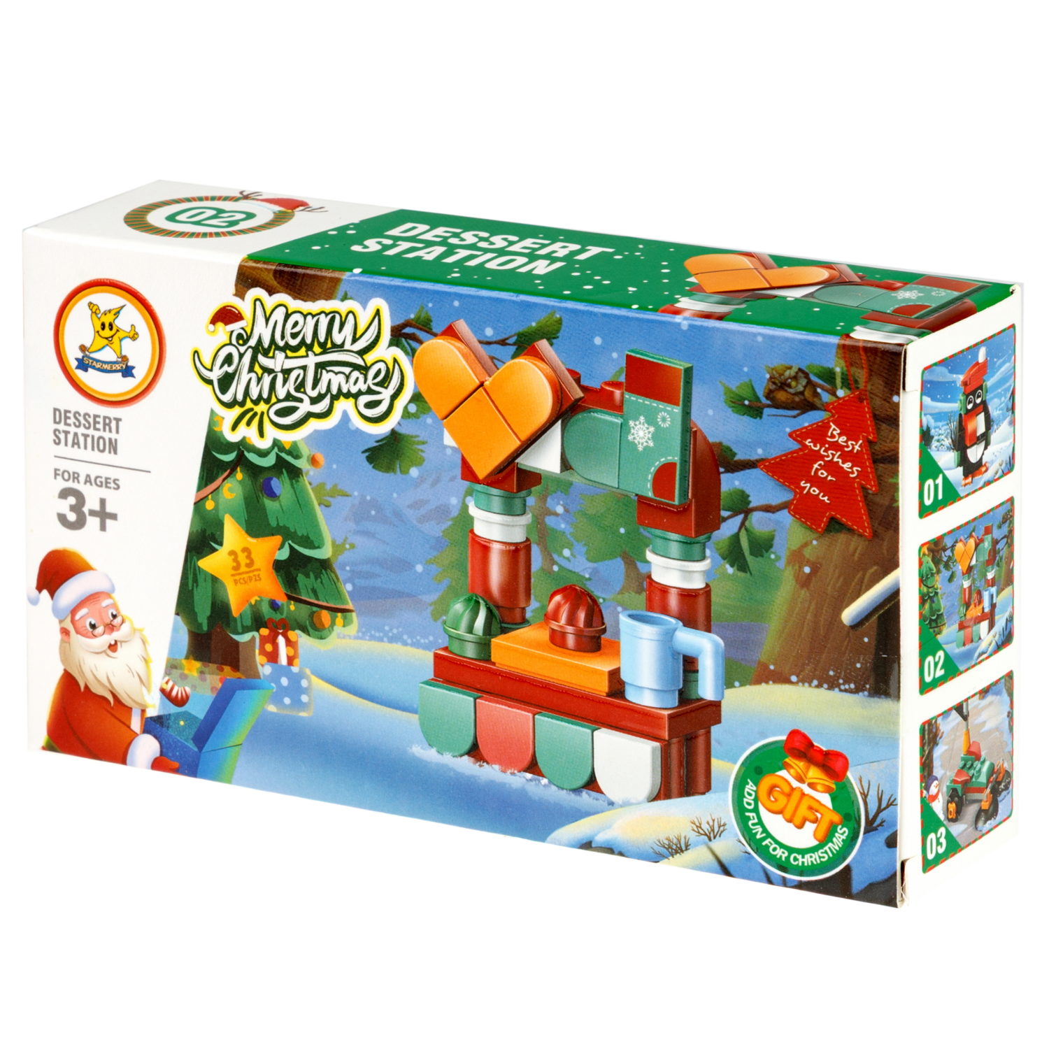 Конструктор 1TOY Blockformers "Рождество" 12 видов,  от 22 до 46 деталей