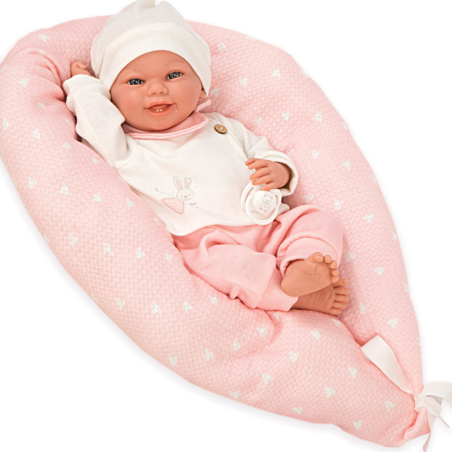 Испанская кукла для девочки Arias reborn, мини реборн, пупс, реалистичная, мягкая, мягконабивная, 40 см