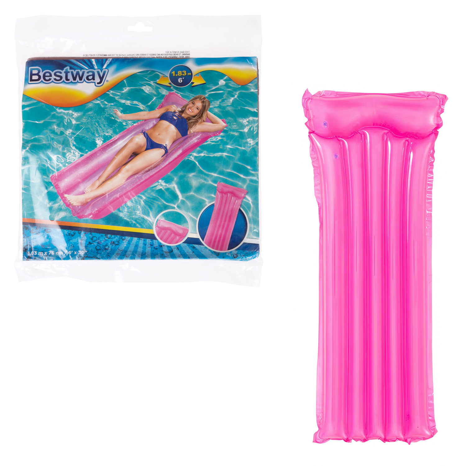 Надувной матрас для плавания Bestway 183 х 76 см, цвета микс
