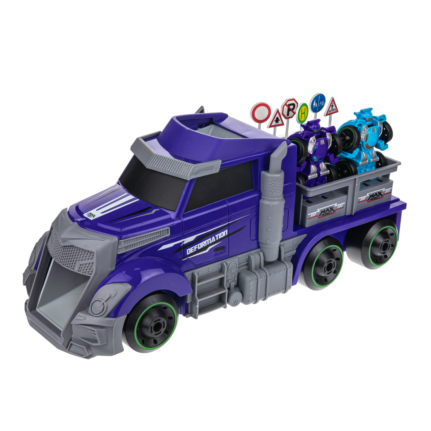 Автовоз с машинками 1TOY Мой первый трансформер, трейлер, фиолетовый, 45 см