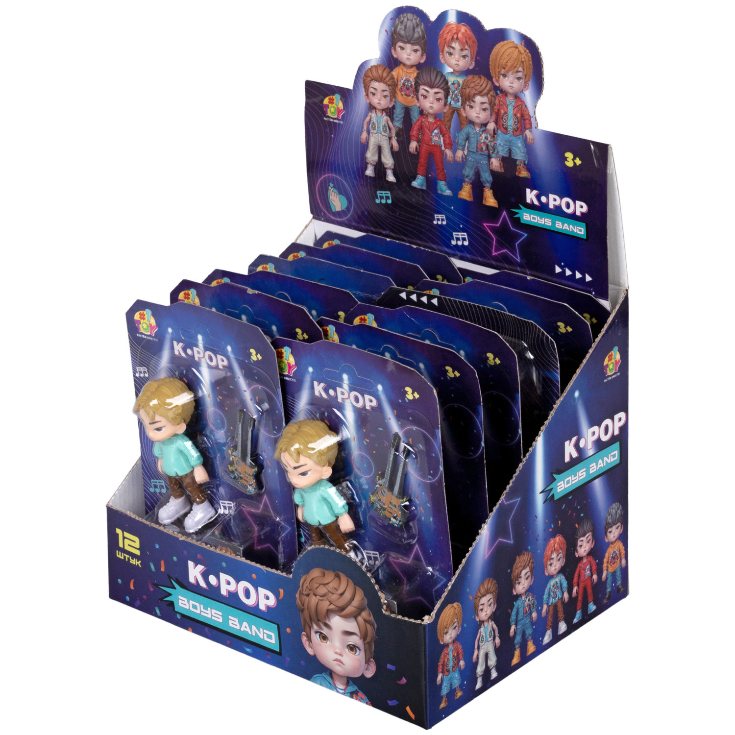 Кукла 1TOY K-POP Boys band с музыкальными инструментами, 6 видов в ассортименте