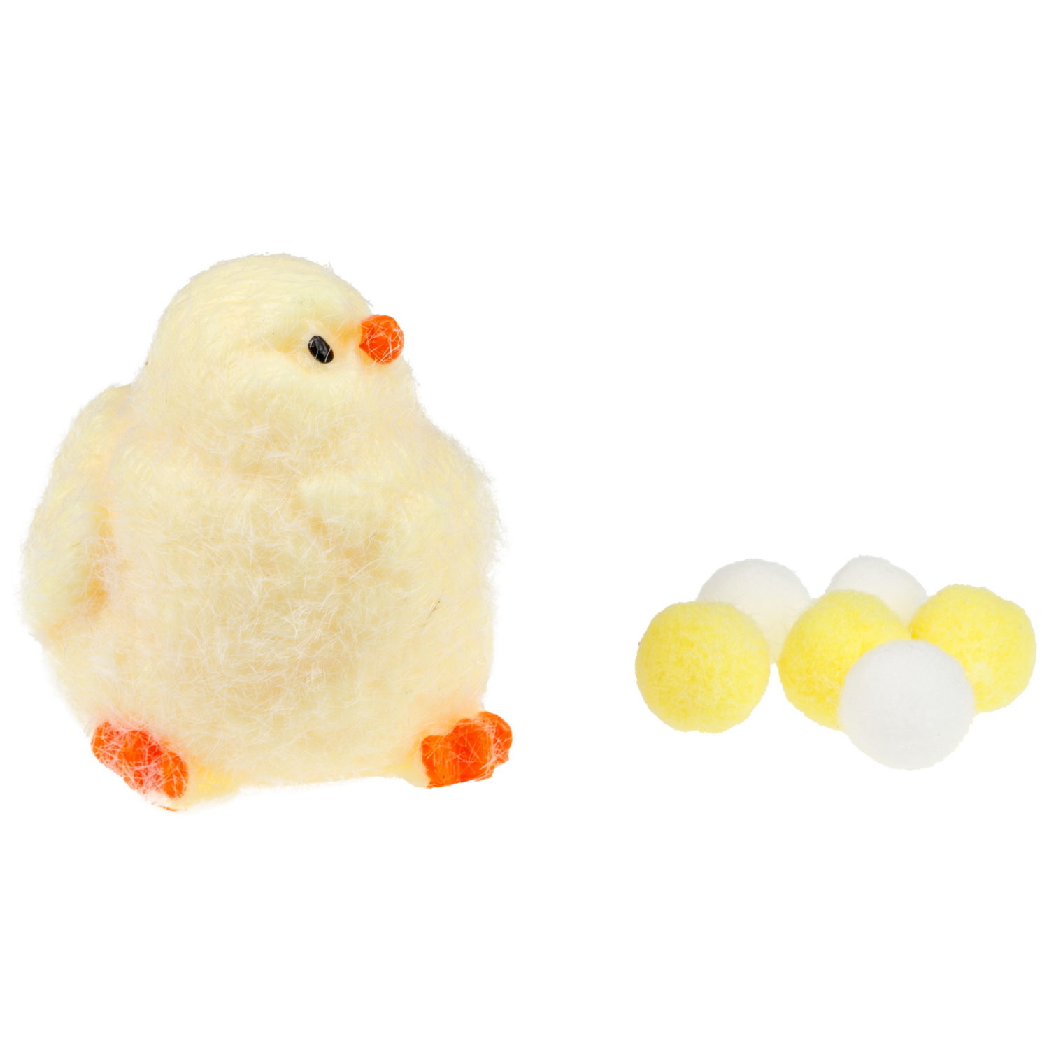 Таба сквиш 1TOY Крутой замес Пушок цыпленок, 7х5 см