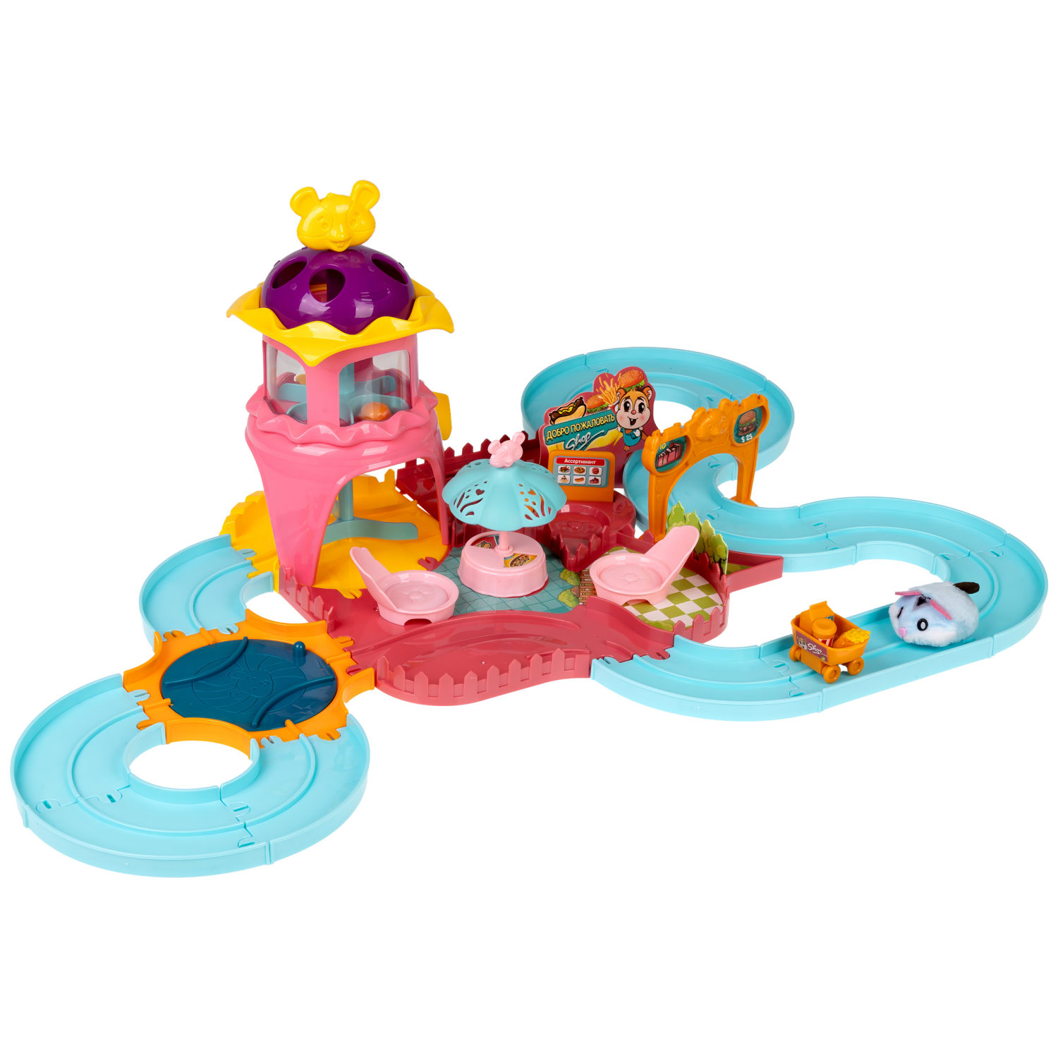 Хома Дома. Игровой набор "Хома Хомбургер" с плюшевым питомцем, в коробоке 39,5х28х14,5 см