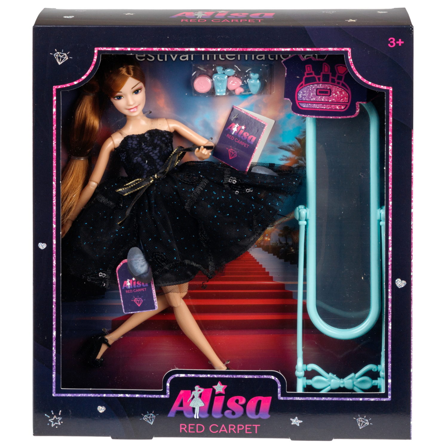 Кукла Alisa Red Carpet в чёрном платье, с аксессурами, 29 см