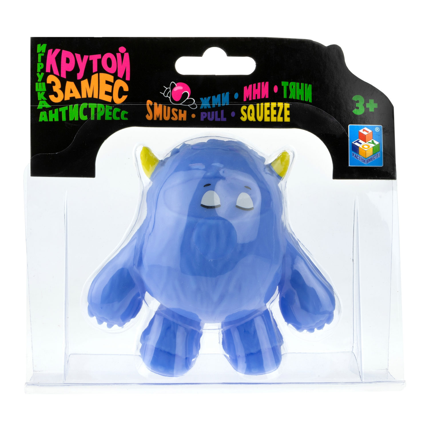 Антистресс-игрушка для рук 1TOY Крутой замес Йети тянущийся снежный человек, жмякалка, мялка, 4 цвета в ассортименте, 12 см