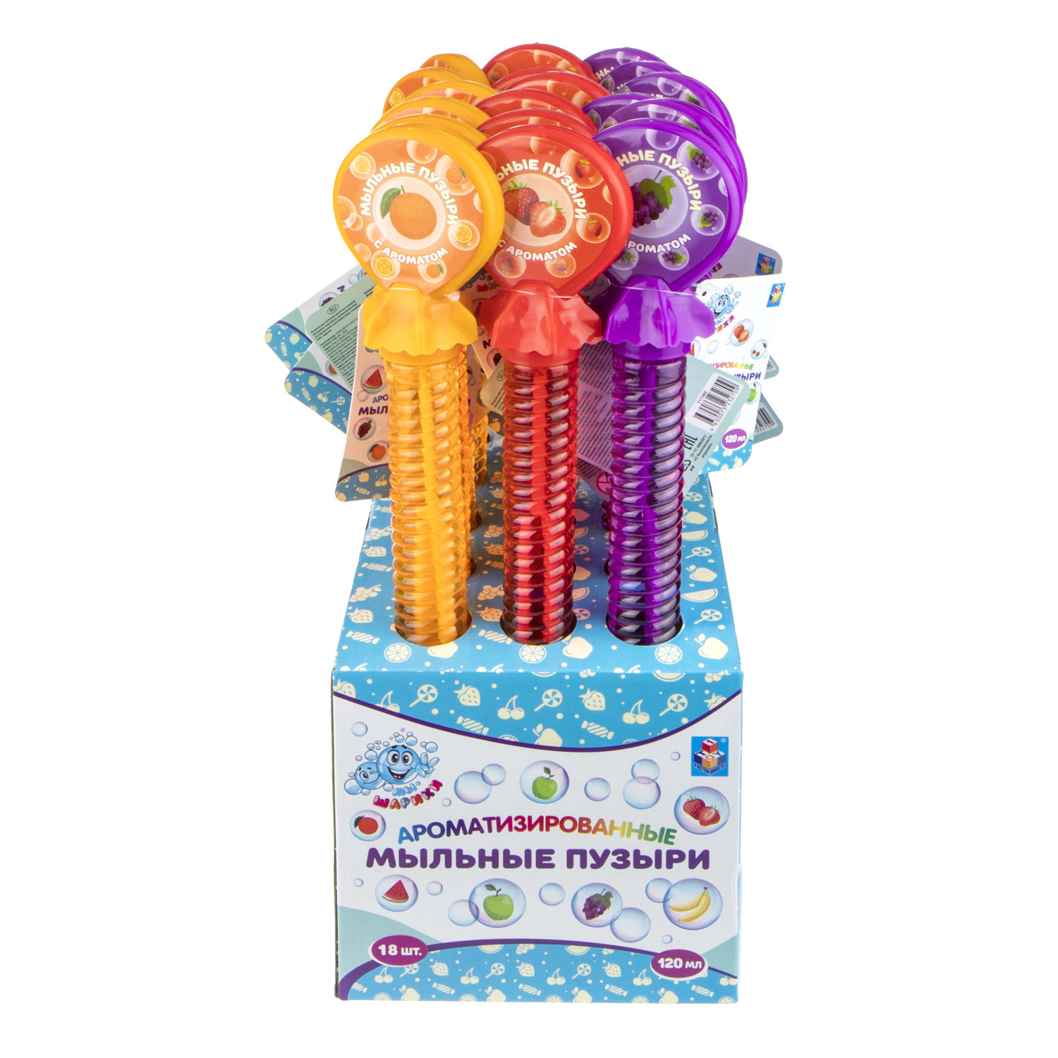 Мыльные пузыри 1TOY Мы-Шарики! Леденец, ароматизированные, 120 мл