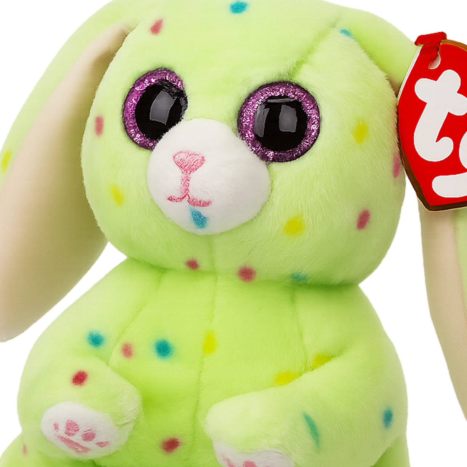 Мягкая игрушка TY beanie bellies зелёный Кролик Fern, 15 см