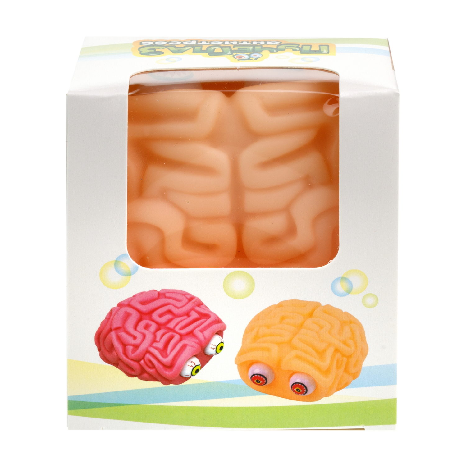 Игрушка антистресс для рук 1TOY пучеглаз Мозг, резиновая, мялка, жмякалка, для детей, для взрослого