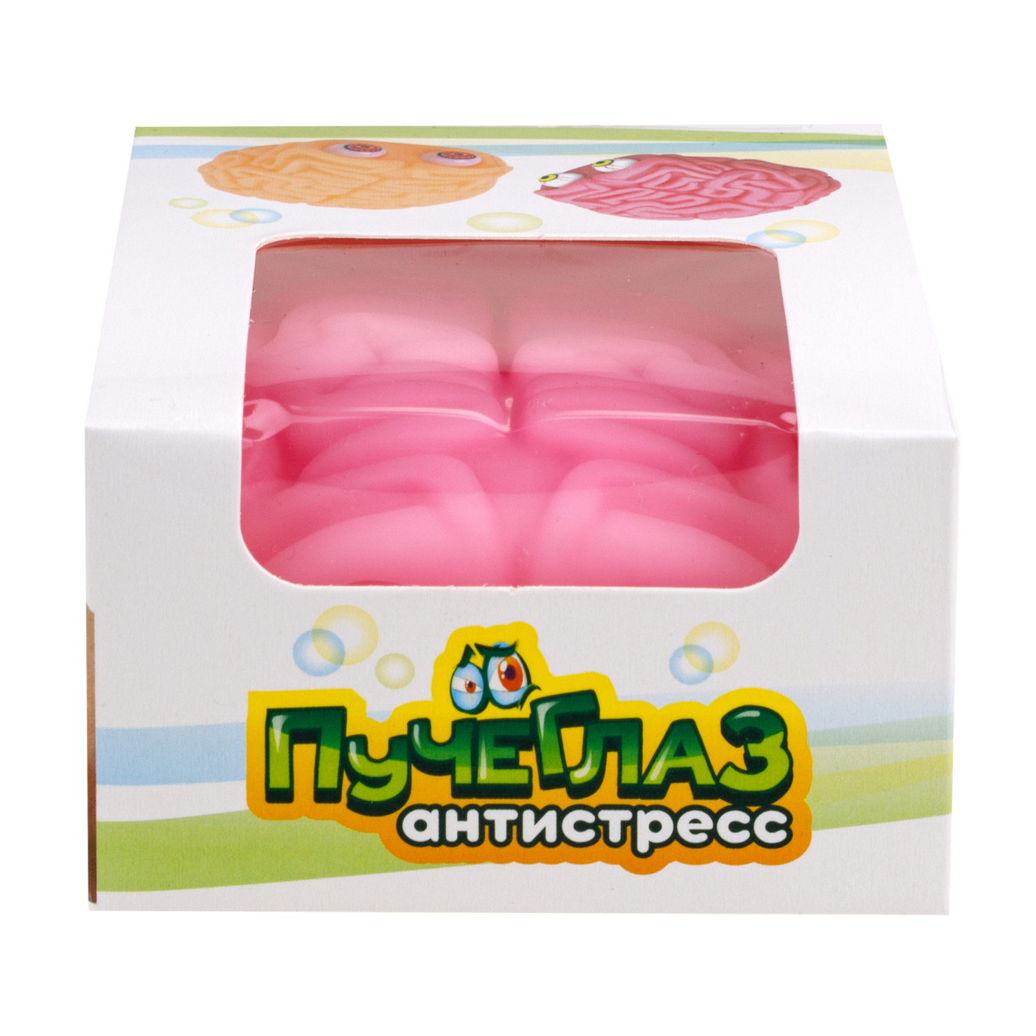 Игрушка антистресс для рук 1TOY пучеглаз Мозг, резиновая, мялка, жмякалка, для детей, для взрослого