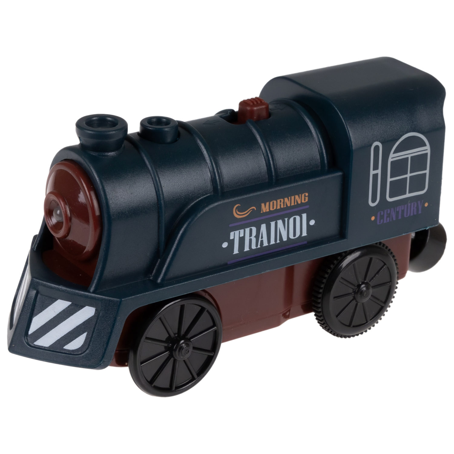 Детская железная дорога с электропоездом 1TOY InterCity, со светом, звуком, паровоз на рельсах, в подарочном наборе, 115 деталей