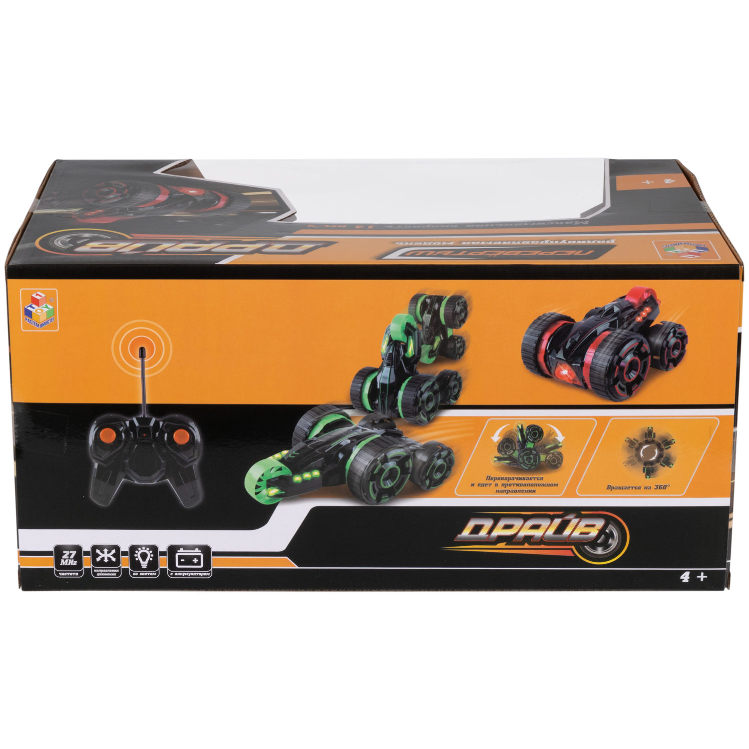 Машинка на пульте управления 1TOY Драйв трюковая, перевертыш, трюкач