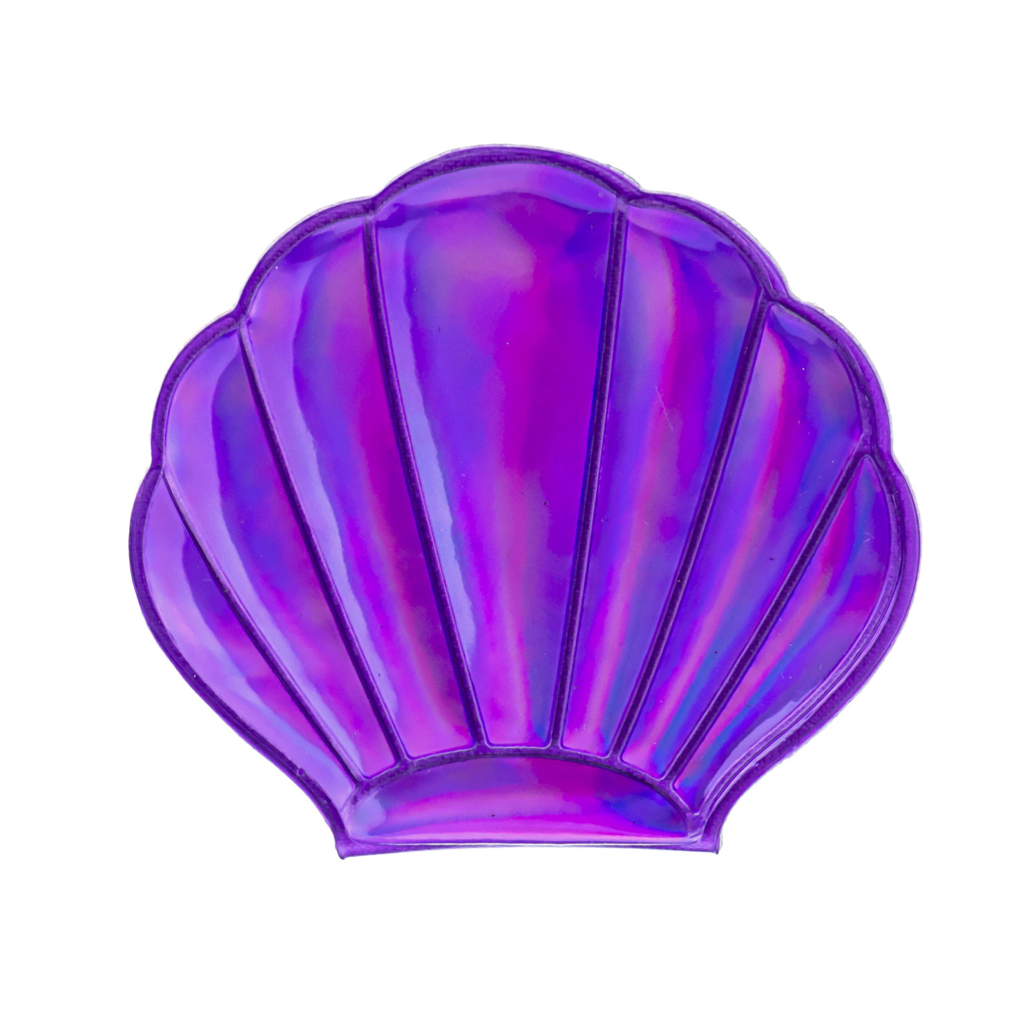 Lukky Набор 3 в 1: расческа+зеркальце "Ракушки" в косметичке, фиолетовый