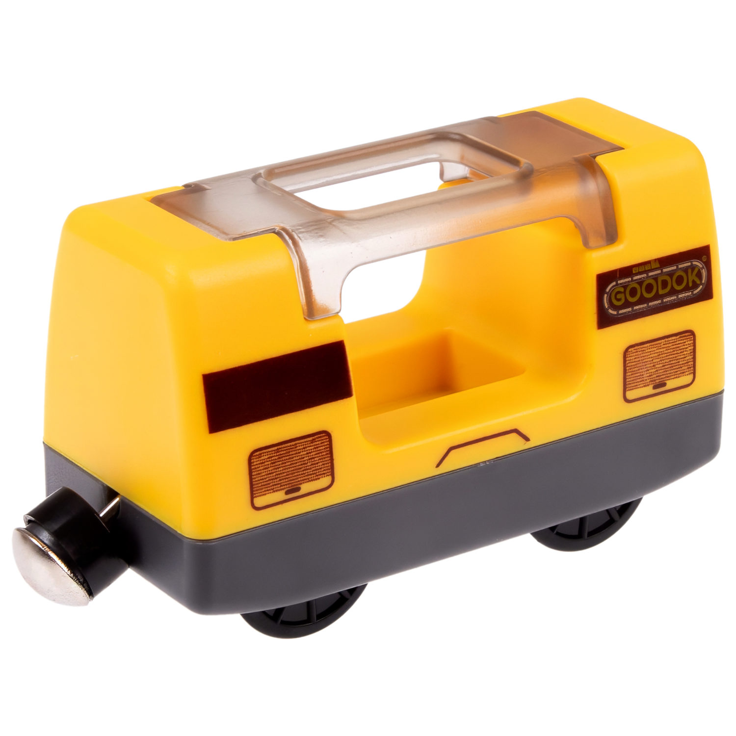 Электрический поезд 1TOY GOODOK «Пассажирский поезд», со звуком,  2 вагона, едет вперед и назад