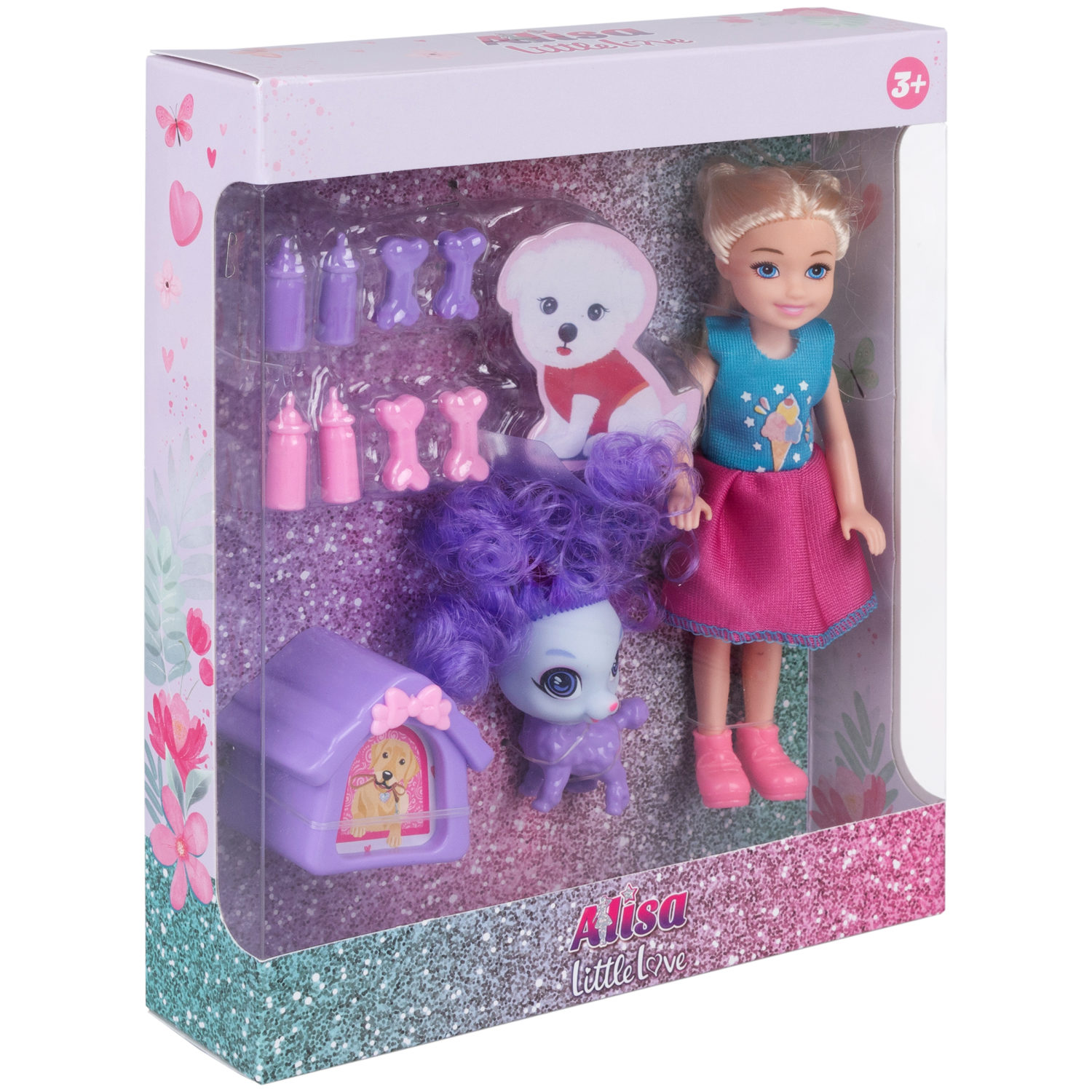 Кукла Alisa Little Love 15,2 см, блондинка, с питомцем и аксессуарами