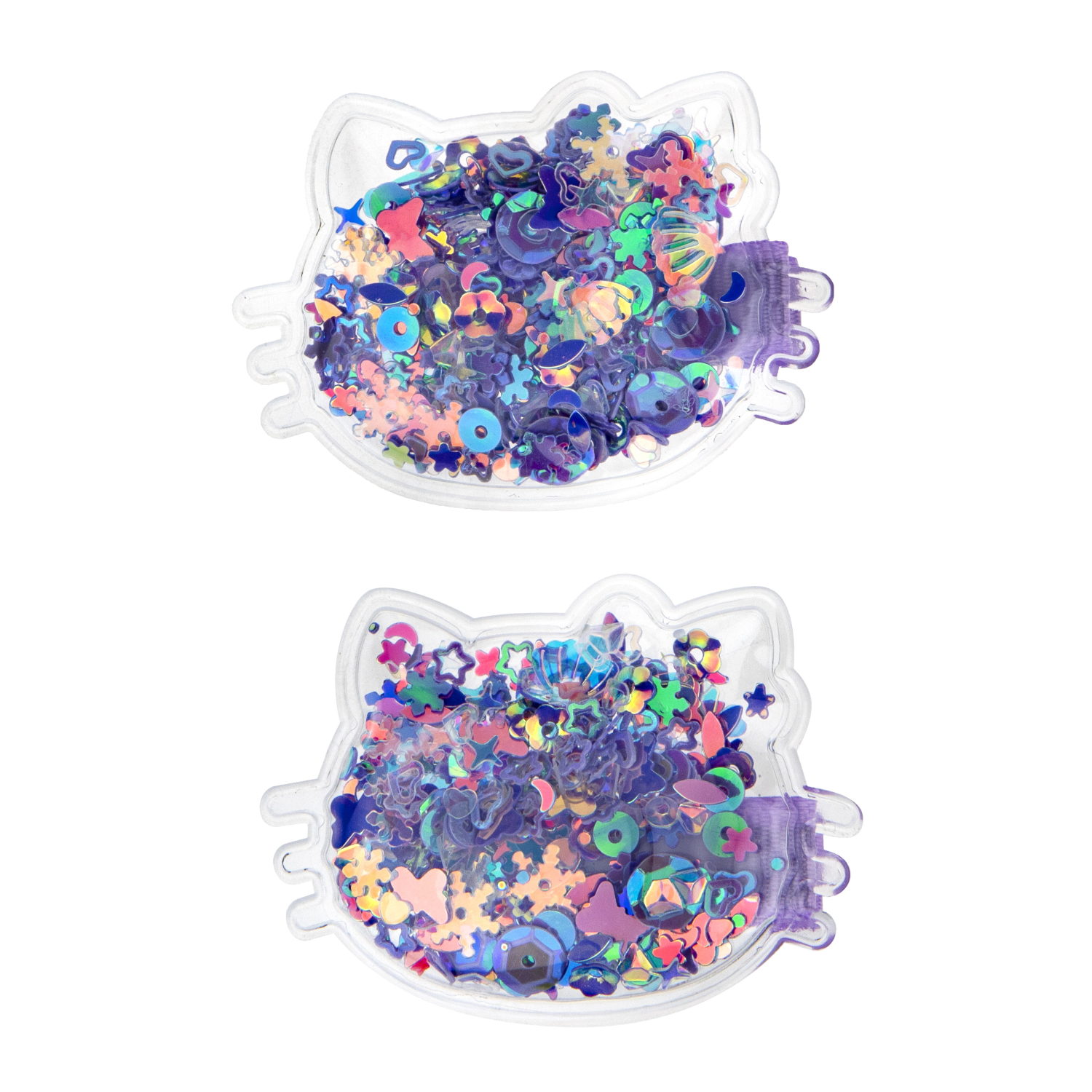 Lukky Fashion набор  из 2х заколок-зажимов с насыпкой кошечки