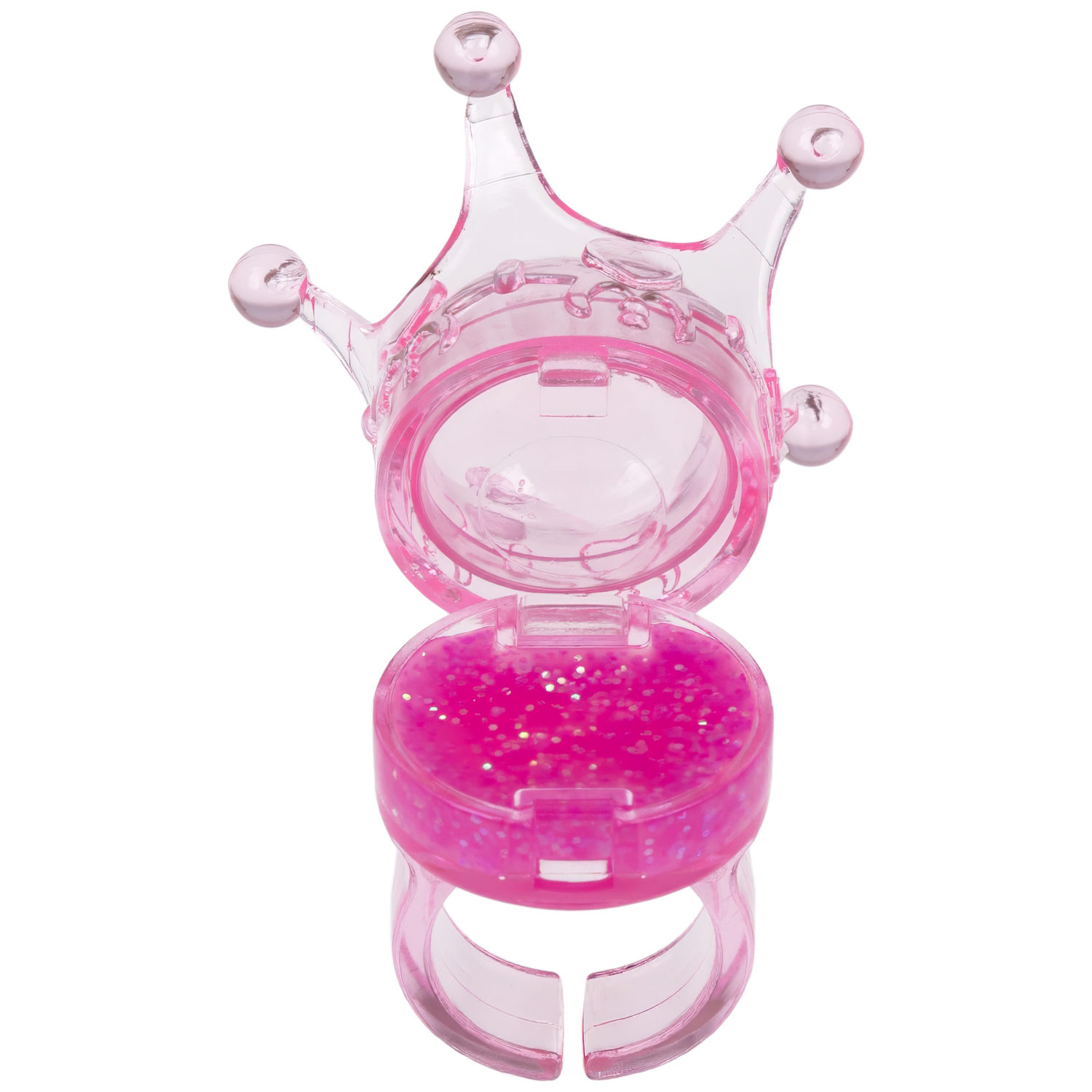 Гель-тени для век с блёсткам Lukky Glitter Princess в колечке, розовый, 2 гр