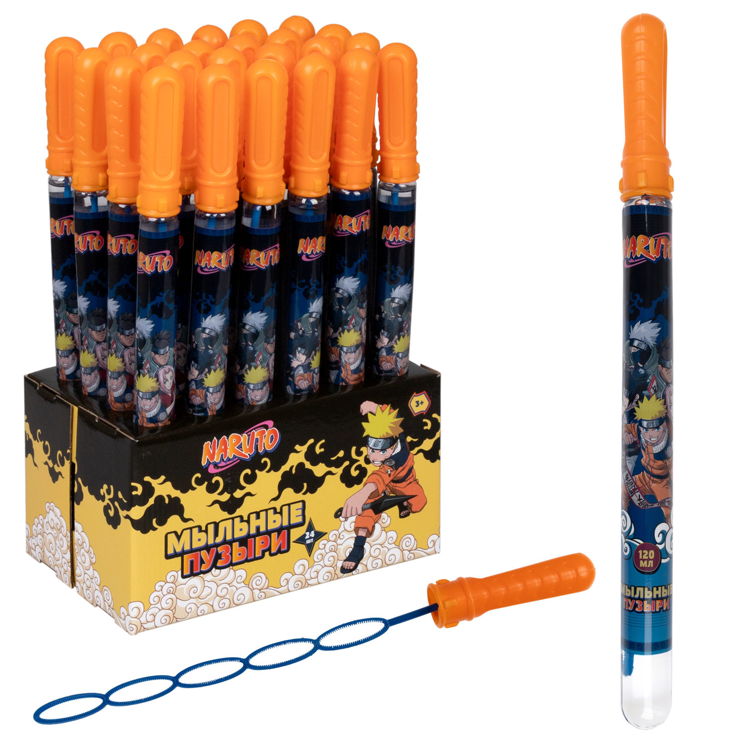 1TOY Наруто, мыльные пузыри, 120 мл