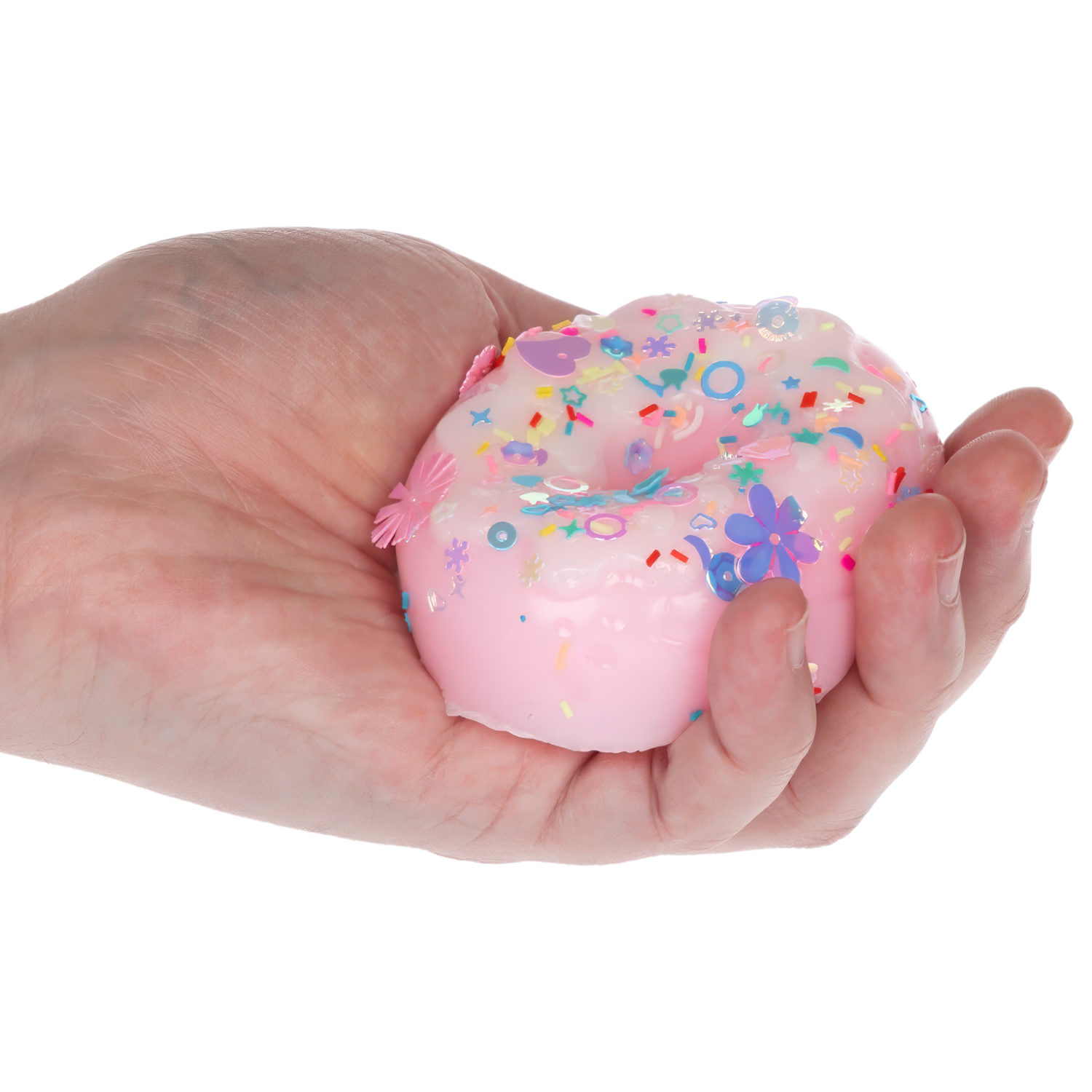 Игрушка-антистресс 1TOY Крутой замес «Няшка-вкусняшка», «Пончик с посыпкой», с колокольчиком, в ассортименте