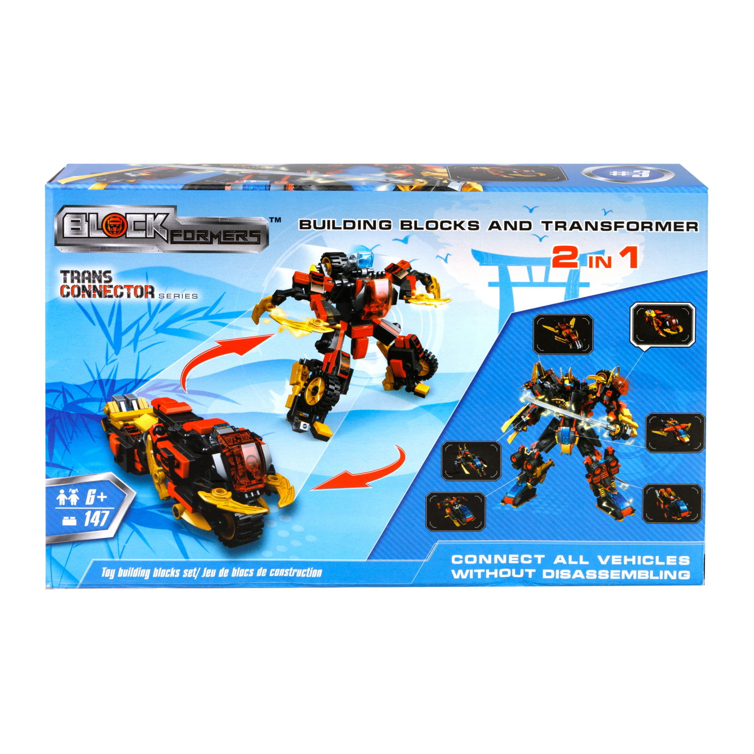 Конструктор  Трансформер BLOCKFORMERS  "Мегасамурай" Cерия TRANS CONNECTOR, 6 видов на выбор