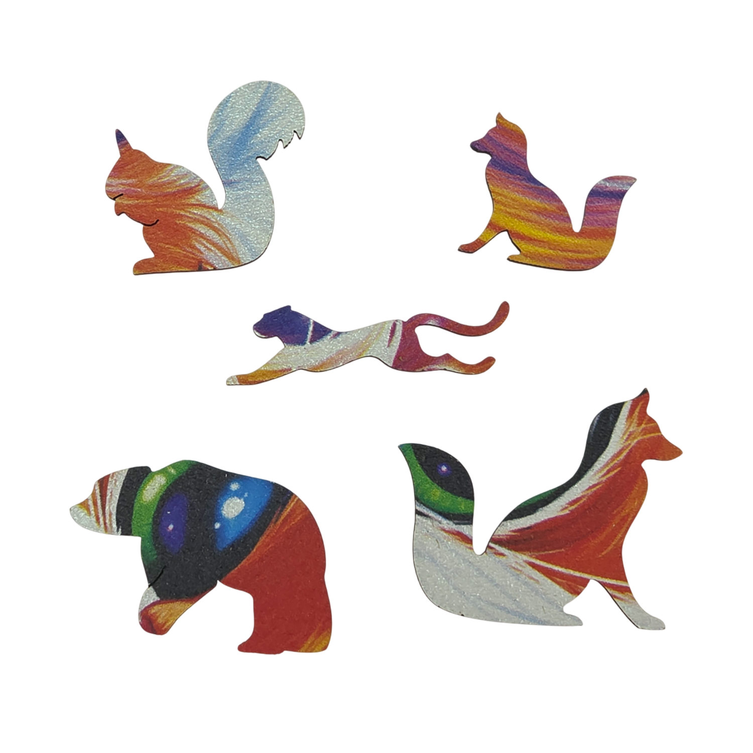 Деревянные пазлы Collection Animals Лисичка Фокси, 45 деталей