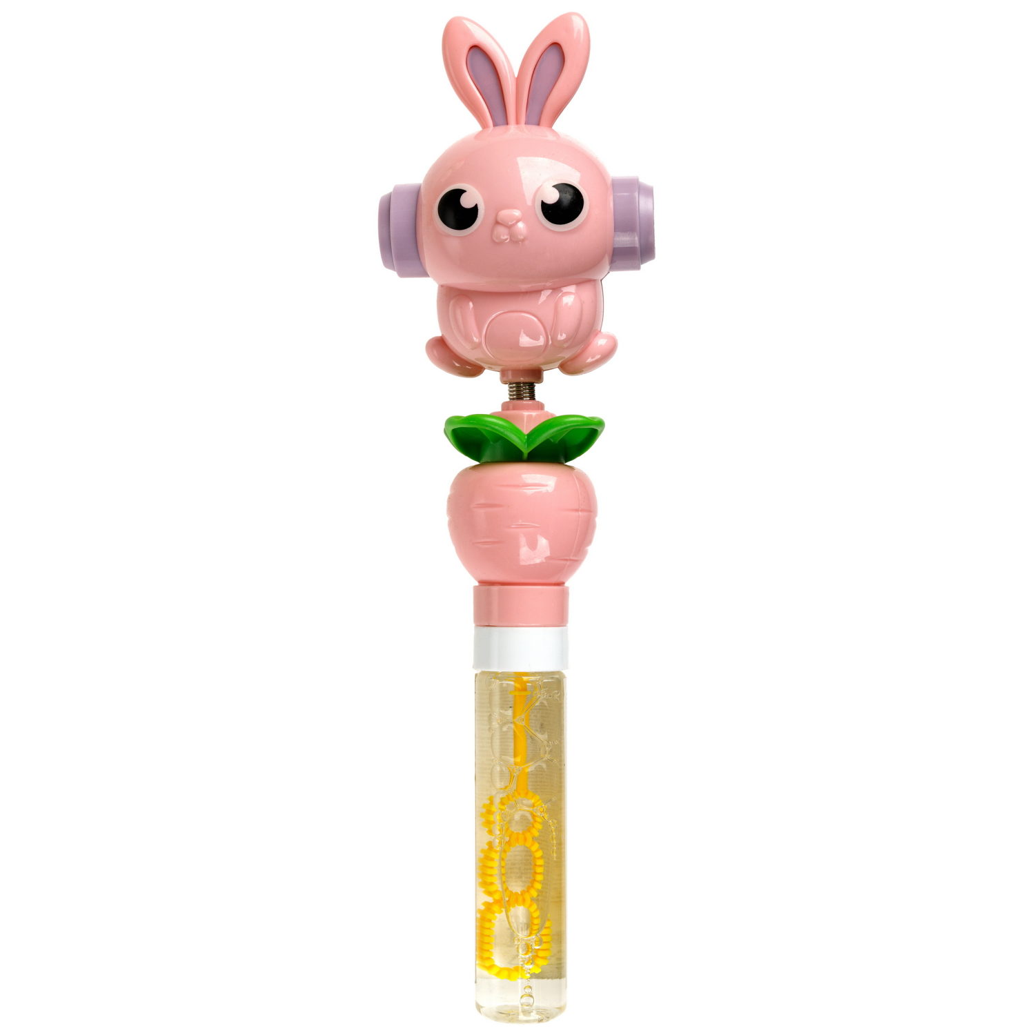 Мыльные пузыри с игрушкой-качалкой 1TOY Мы-шарики! Заяц, 40 мл, 3 цвета в ассортименте