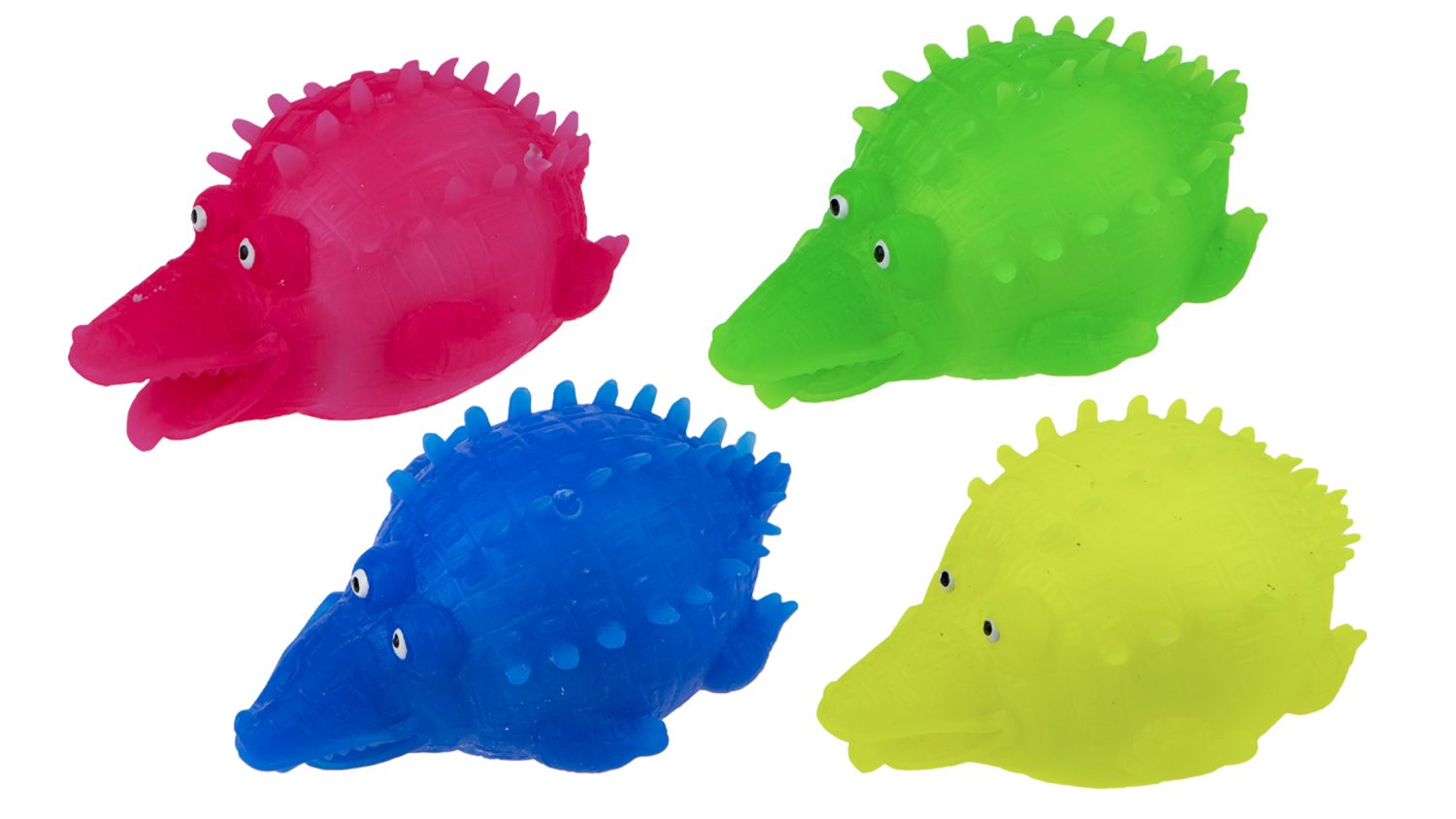 Антистресс -игрушка для рук 1TOY Крутой замес Крокодил, жмякалка, мялка, 10 см, 4 цвета в ассортименте