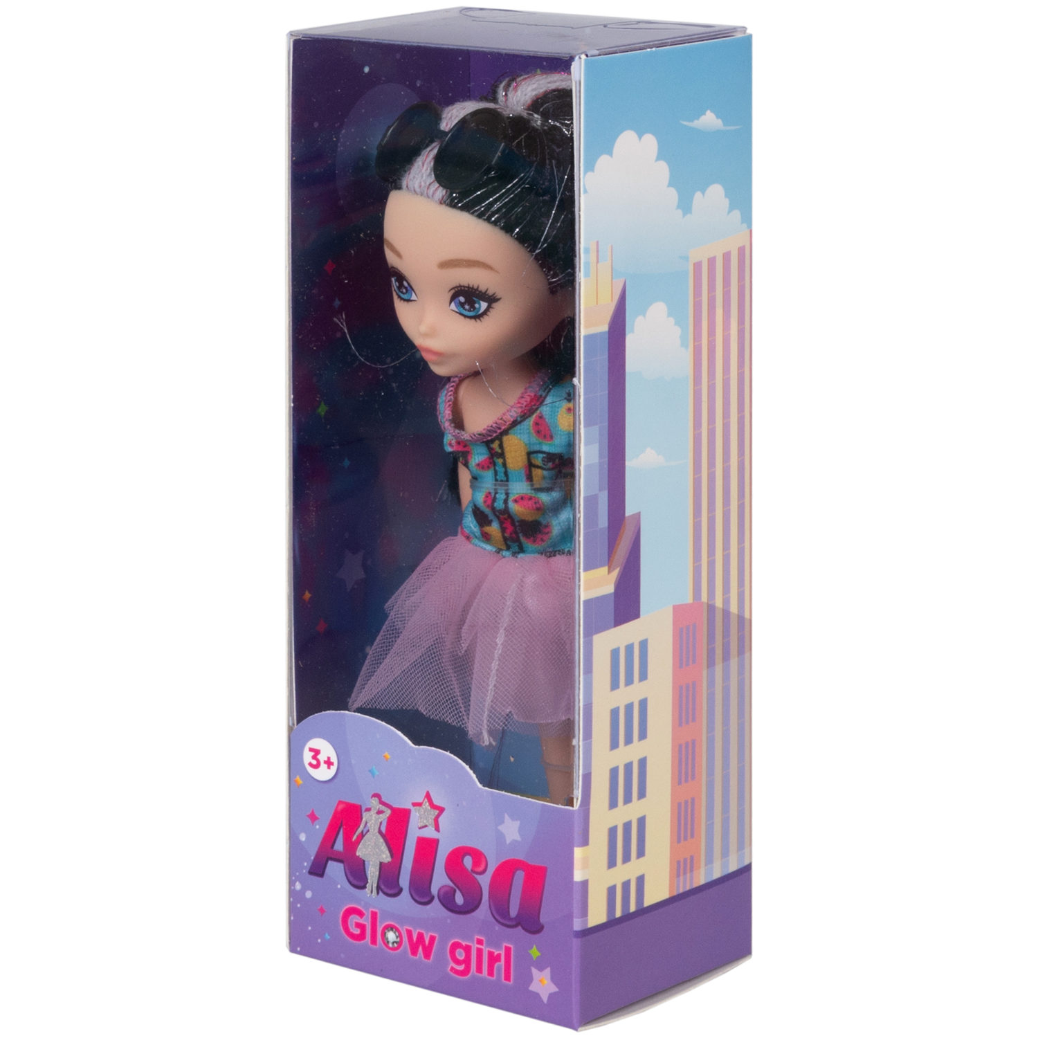 Кукла 1TOY ALISA GLOW GIRL, с яркими волосами, 15 см