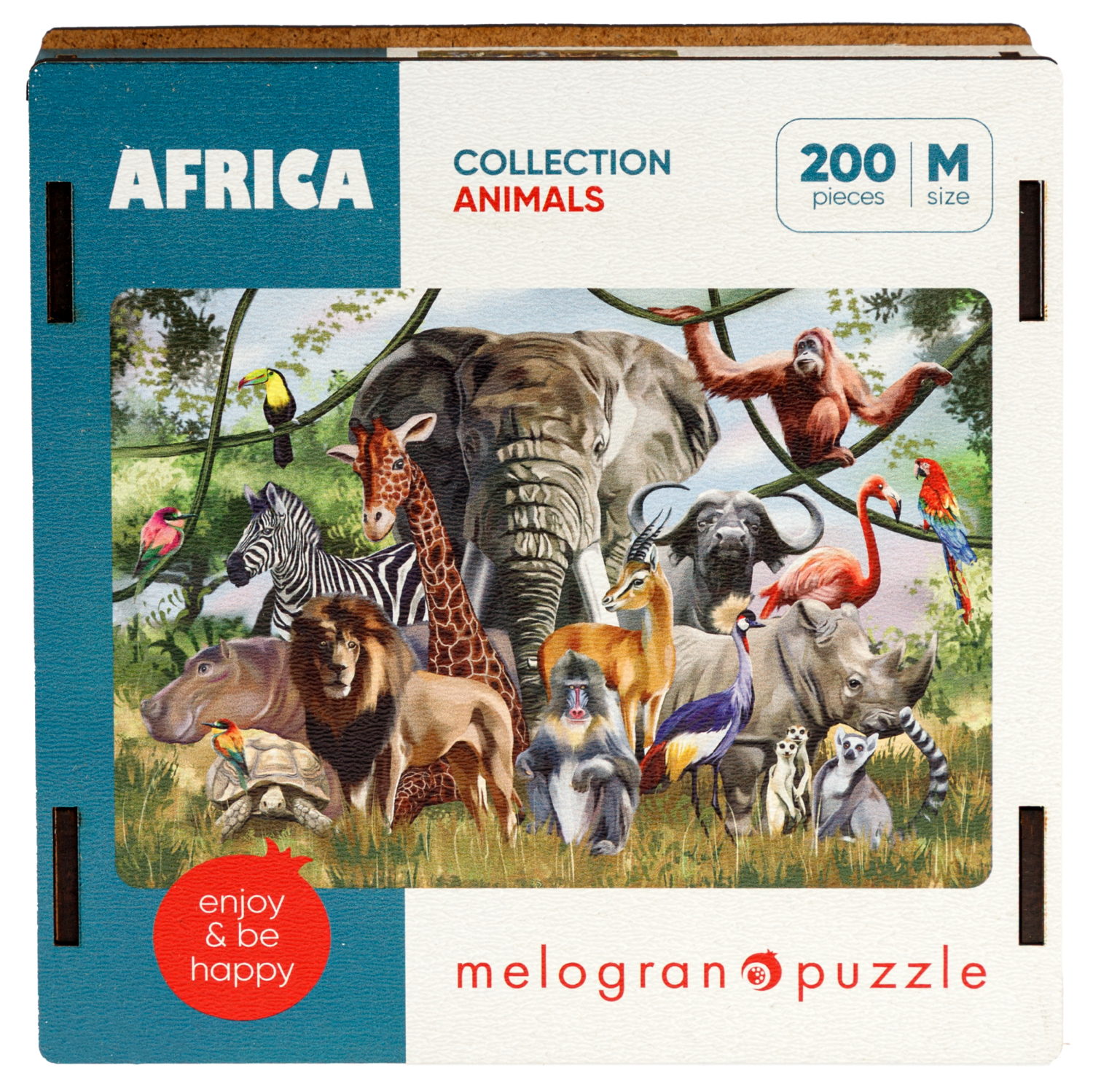 Деревянные пазлы Collection Animals Животные Африки, 80 деталей
