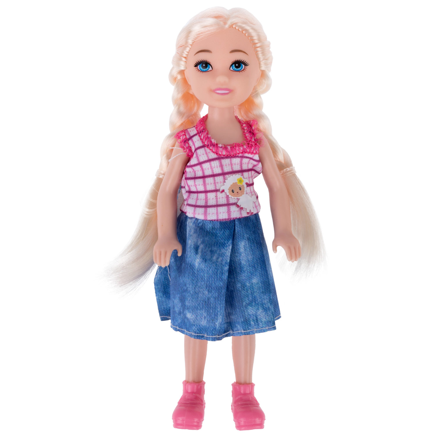 Кукла Alisa Little Love 15,2 см, блондинка, с косичками, с питомцем и переноской