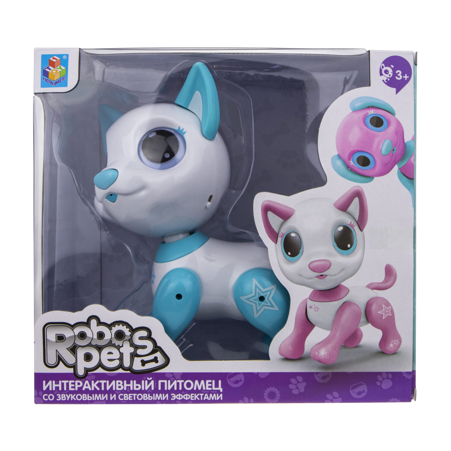 Интерактивная игрушка 1TOY Робо- пёс белый