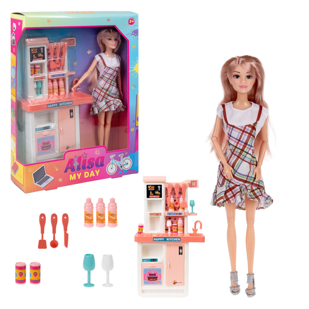 Кукла Alisa My Day "Кухня" игровой набор с аксессуарами, 29 см