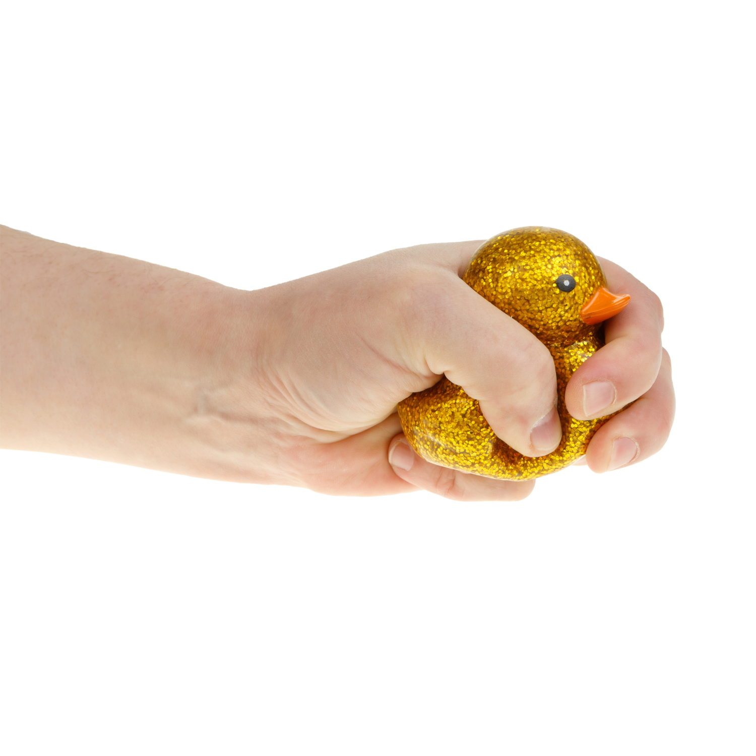 1toy Жмяка-антистресс "Уточка" с блёстками 8х7,2х6,5 см, 6 видов в асс., 12 шт. в д/б