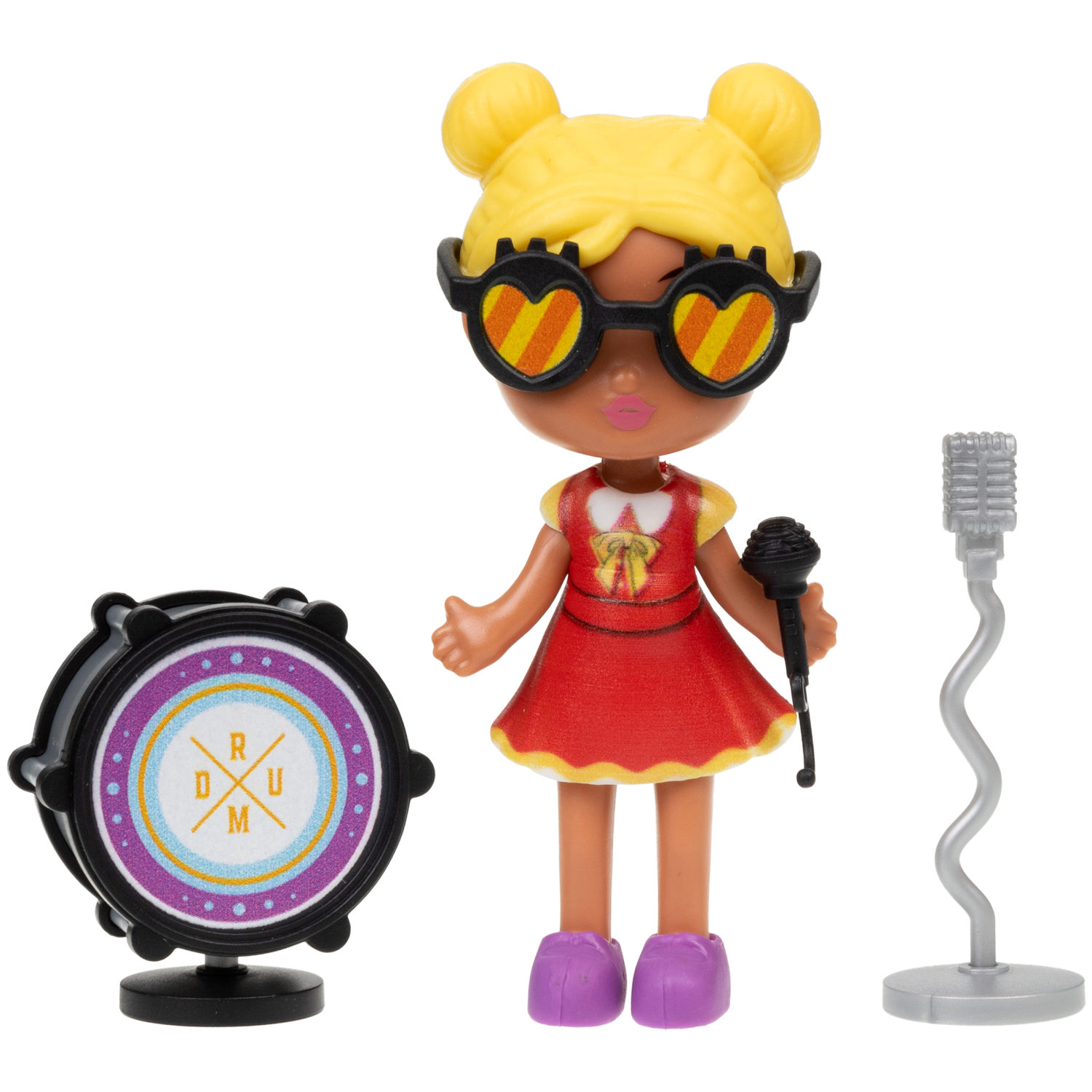 Кукла для девочки и аксессуары 1TOY LUCKY BOX Party girl, детская, маленькая, с музыкальными инструментами