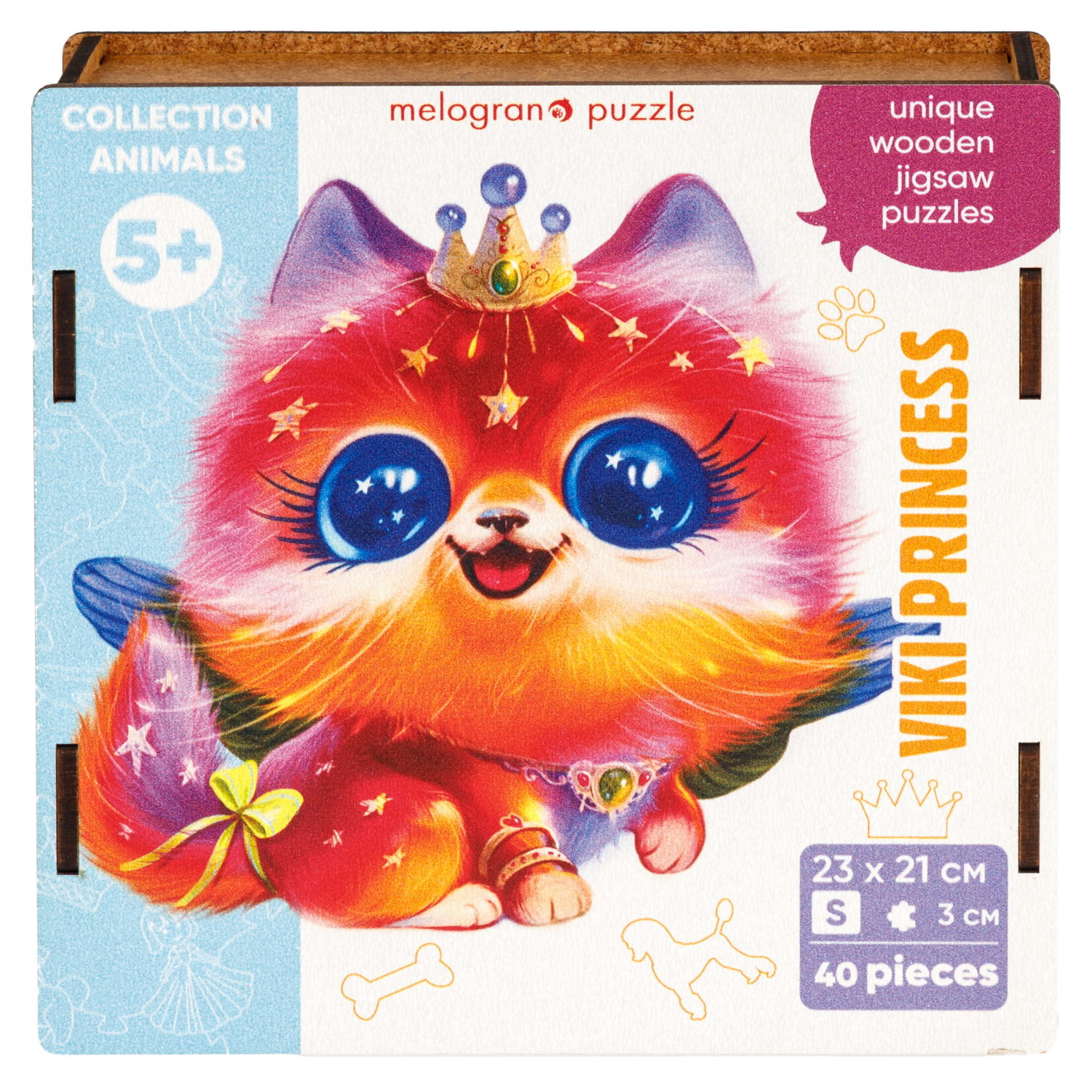 Деревянные пазлы Collection Animals Принцесса Викки, 40 деталей