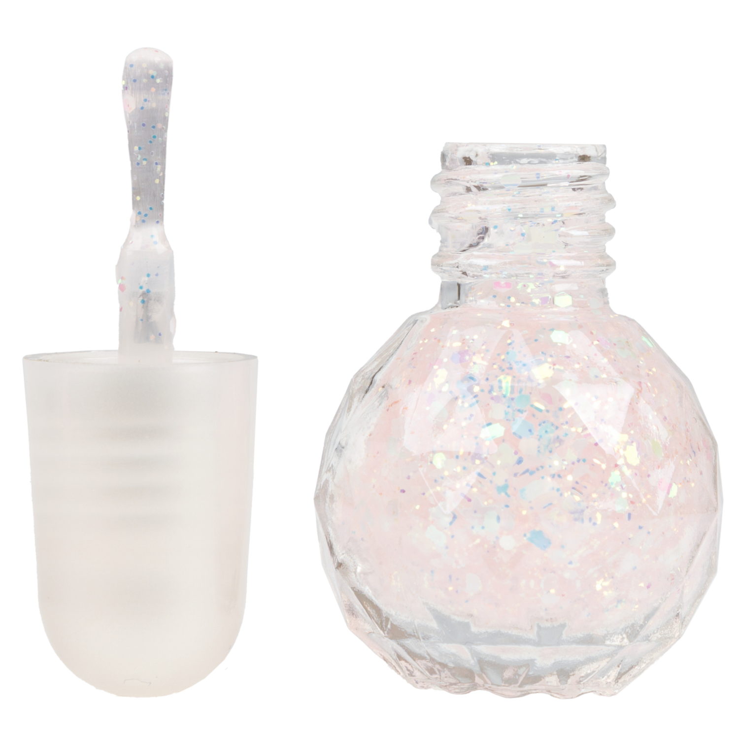 Lukky Diamond Лак для ногтей peel-off Конфетти с колечком,4,5 мл,с ароматом, розовый