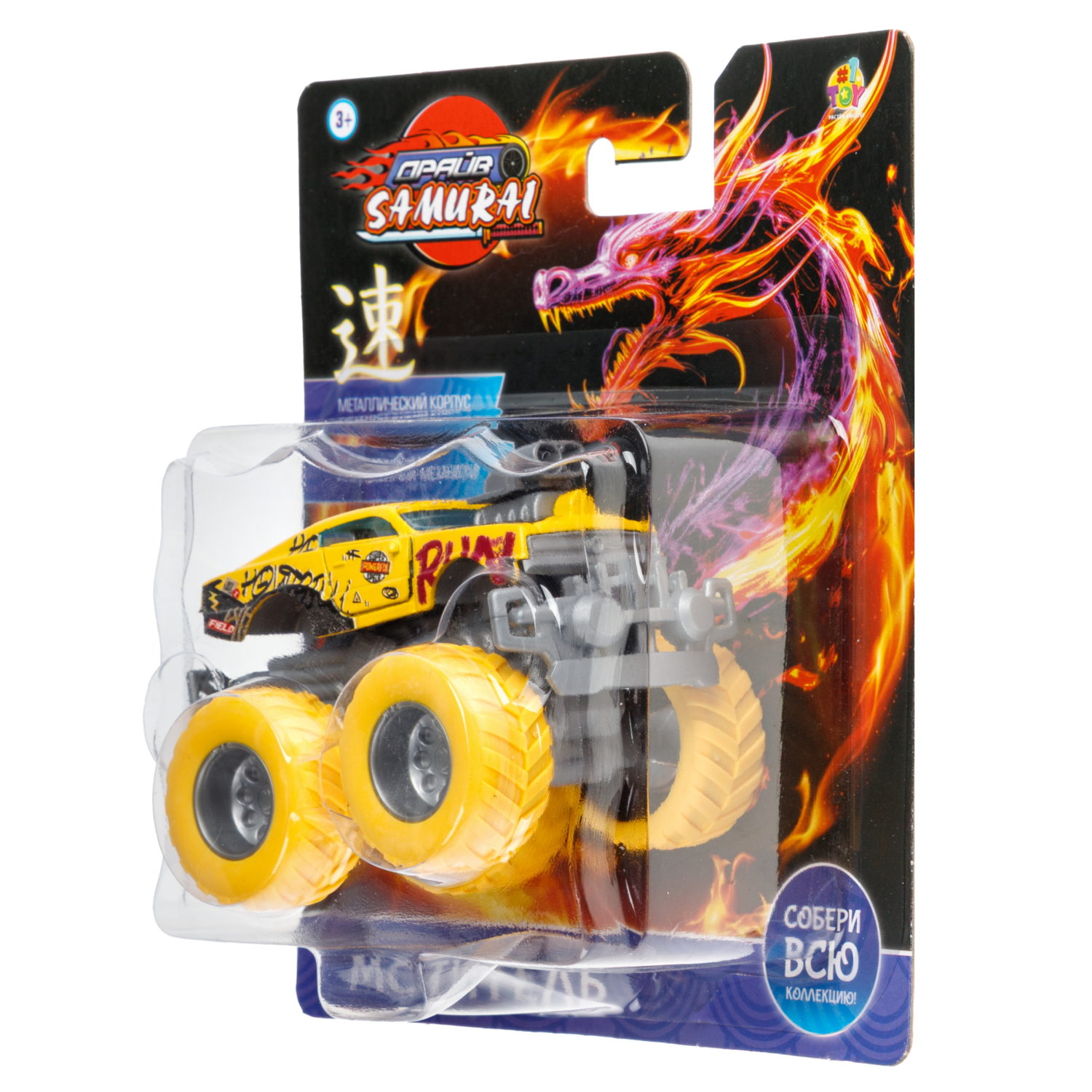 Машинка игрушечная 1TOY Драйв Монстр-трак Классика, инерционный, 8,5 см, цвет в ассортименте